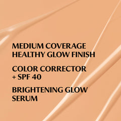 IT Cosmetics CC+ Nude Glow swatch on skin reveals brighter, more even tone.