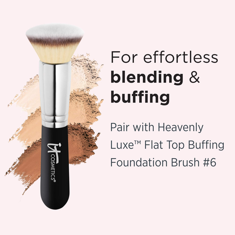 Skin close-up reveals lit-from-within radiance and even tone with IT Cosmetics