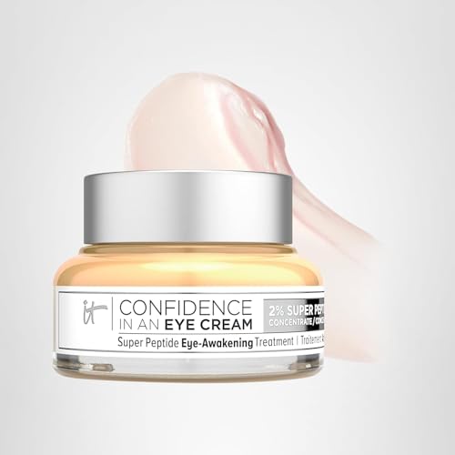 IT Cosmetics Confidence in an Eye Cream night routine application for rejuvenation.