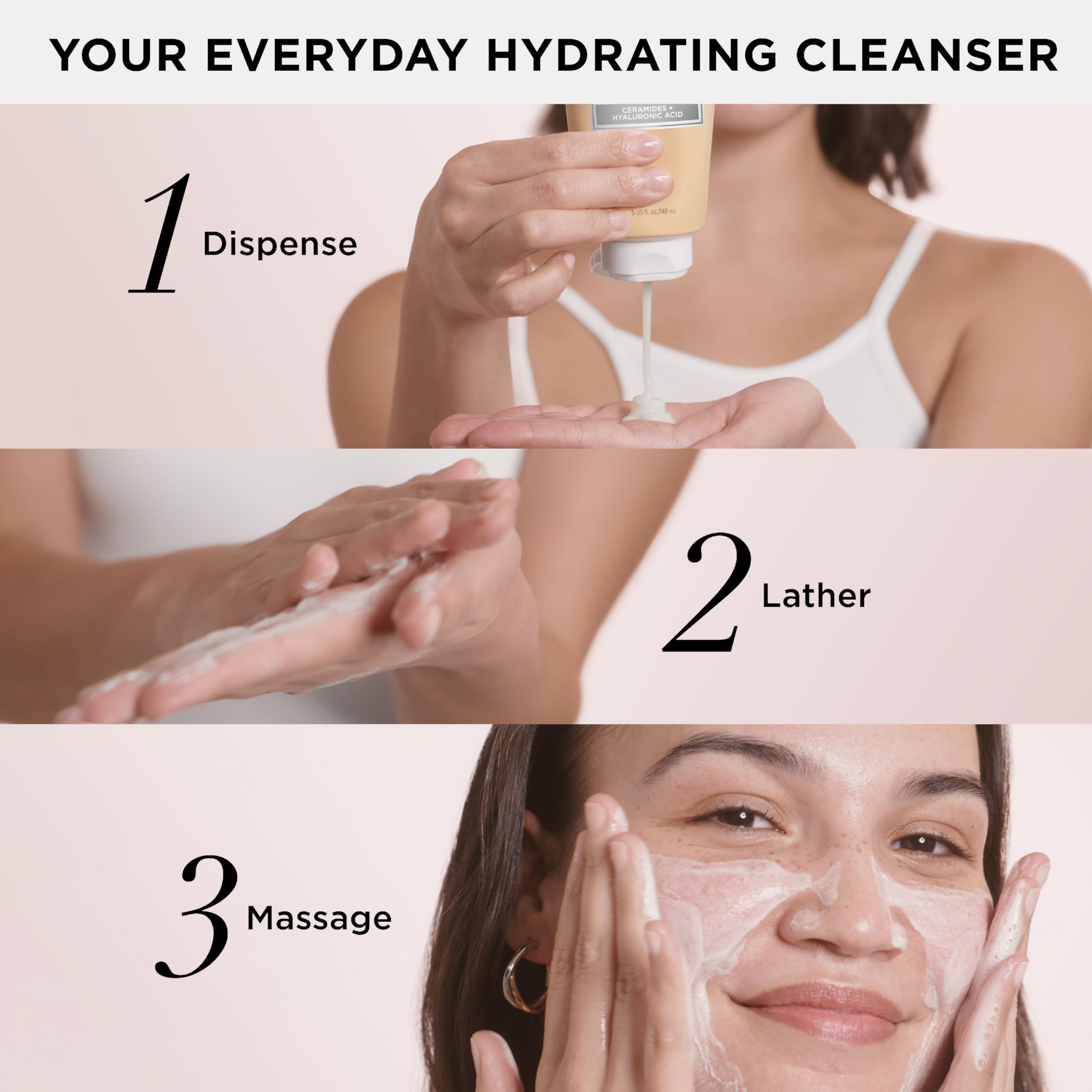 IT Cosmetics Confidence in a Cleanser hyaluronic acid illustration emphasizes hydration