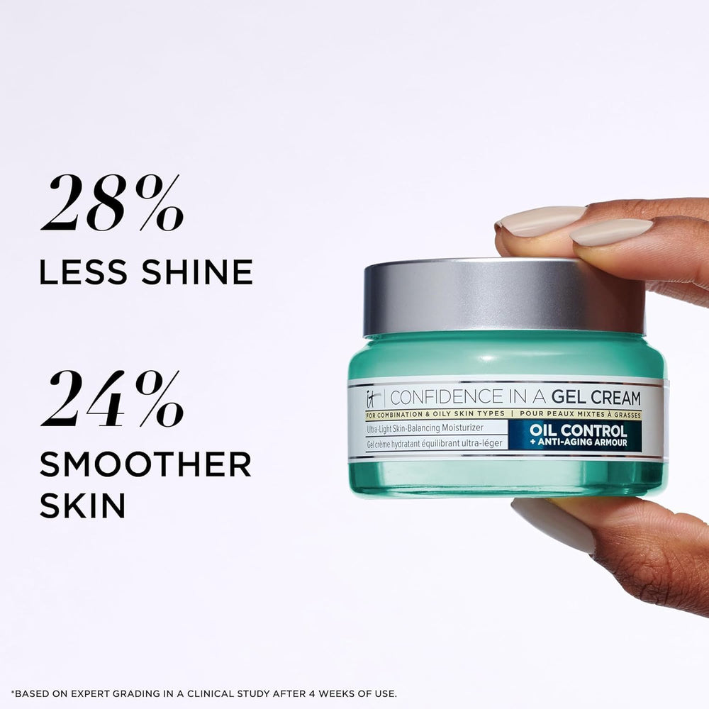 IT Cosmetics Confidence in a Gel Cream 48-hour hydration on display.