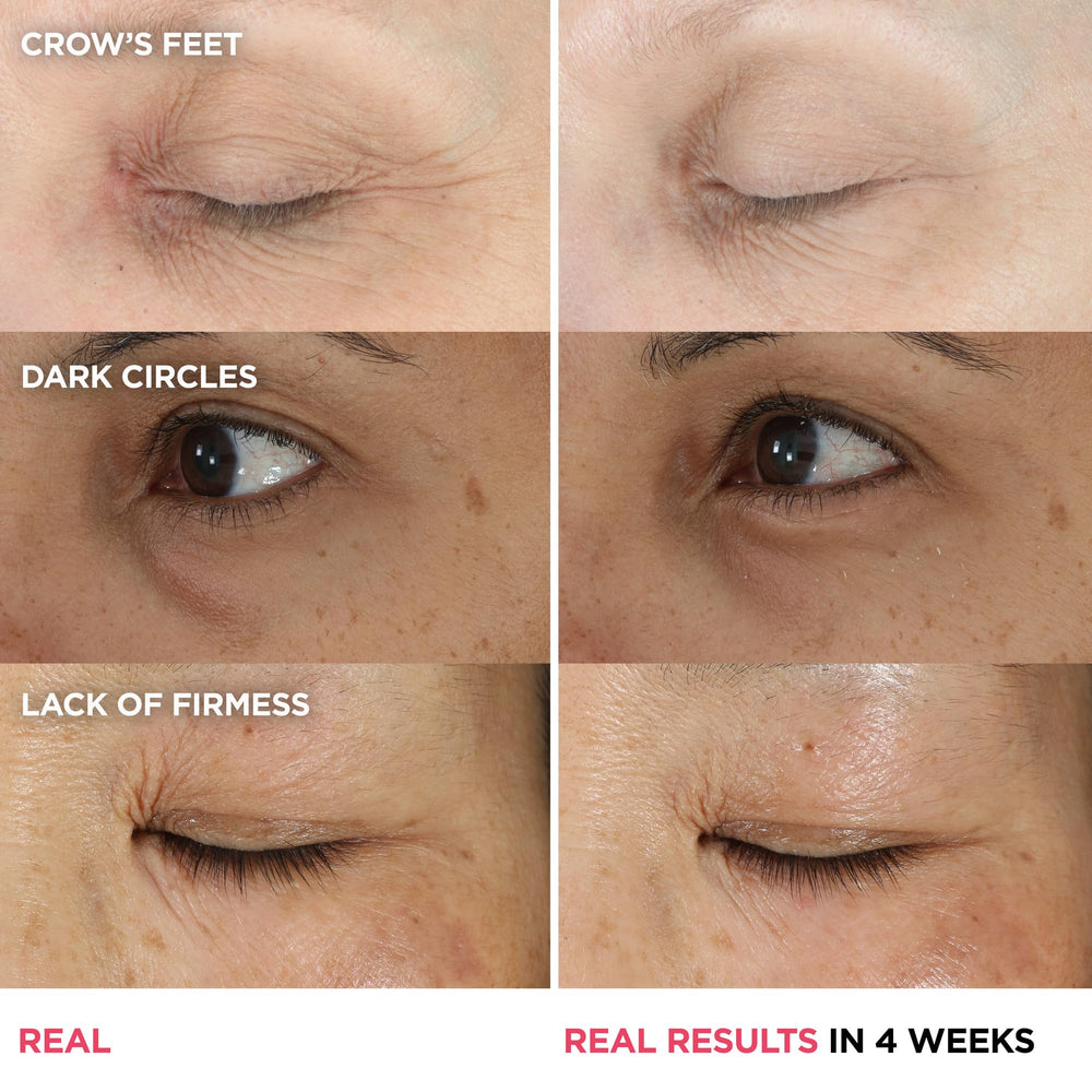 IT Cosmetics Confidence in an Eye Cream pea-sized amount on finger ready for application.