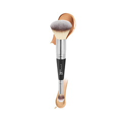 IT Cosmetics Heavenly Luxe Complexion Perfection Brush #7 full view for dual-ended use