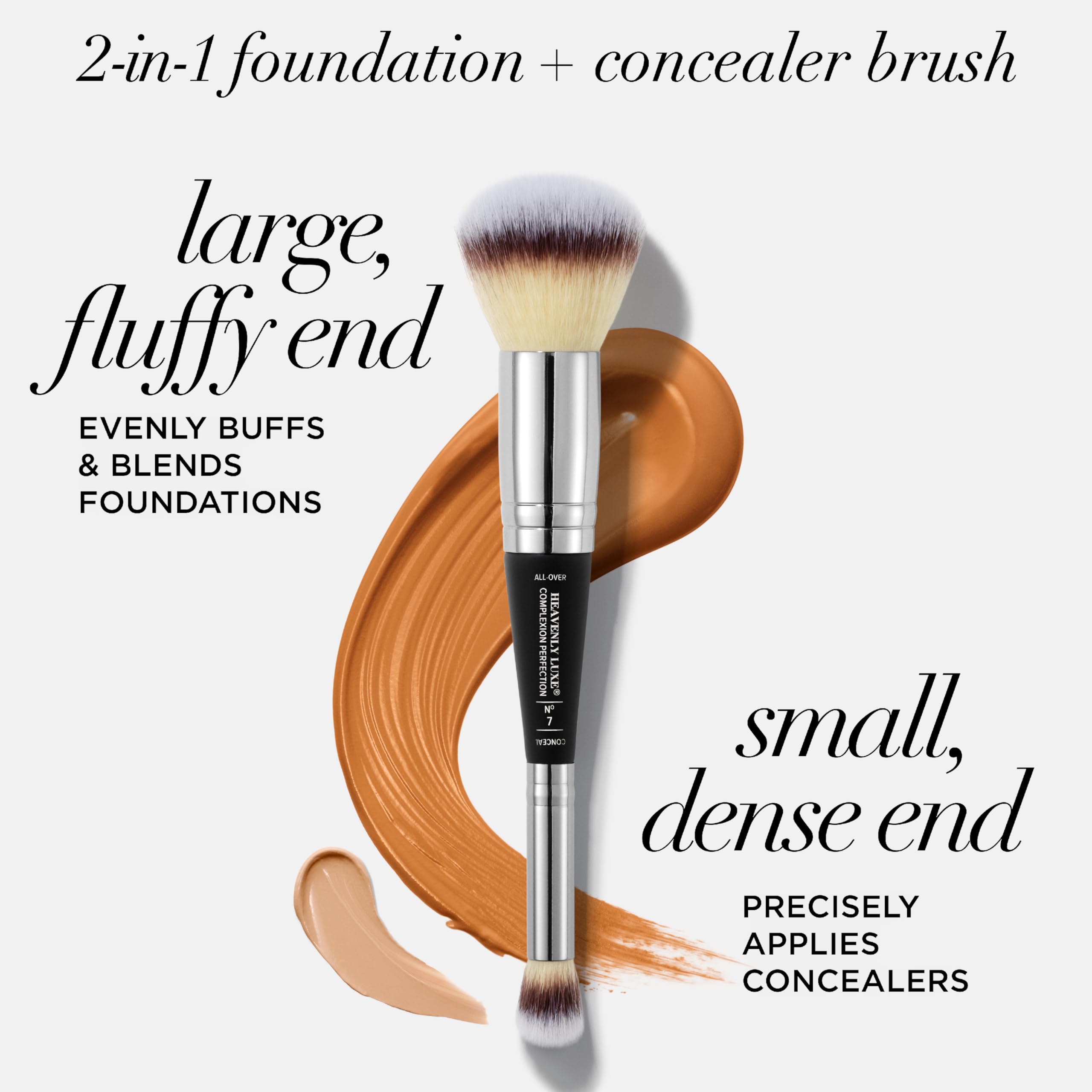 IT Cosmetics Heavenly Luxe Complexion Perfection Brush #7 large end foundation application