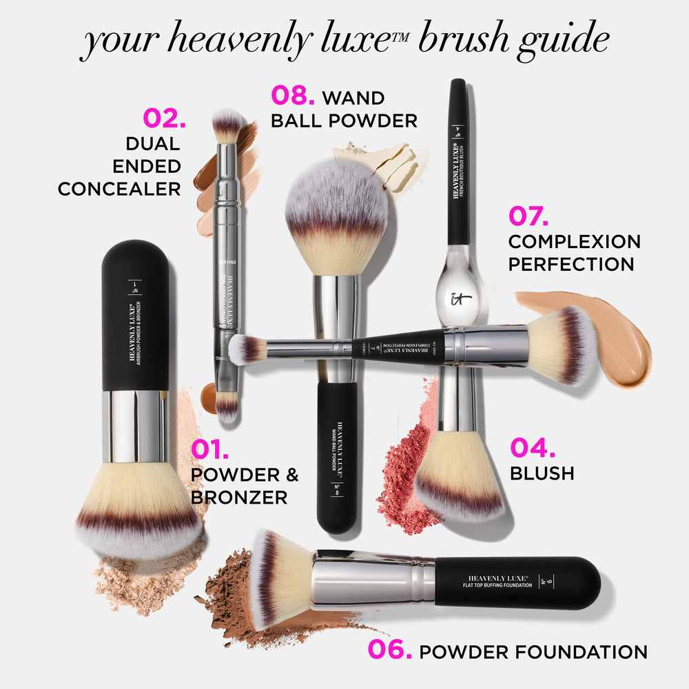 IT Cosmetics pro-hygienic bristles suitable for sensitive skin