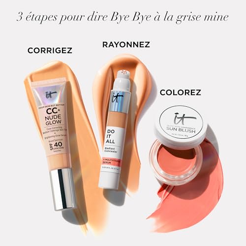 Applying concealer with brush for seamless all-over coverage