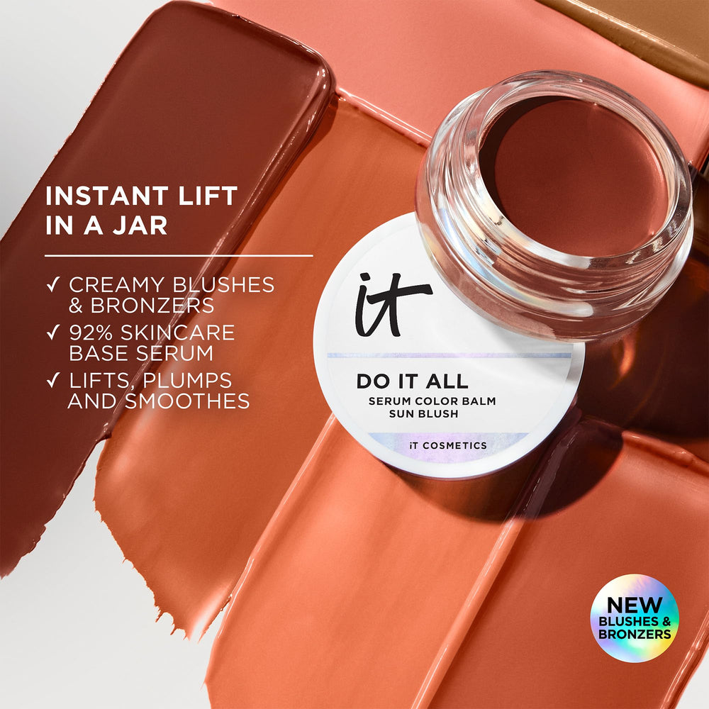 IT Cosmetics Sun Blossom balm applied with fingers for easy layering