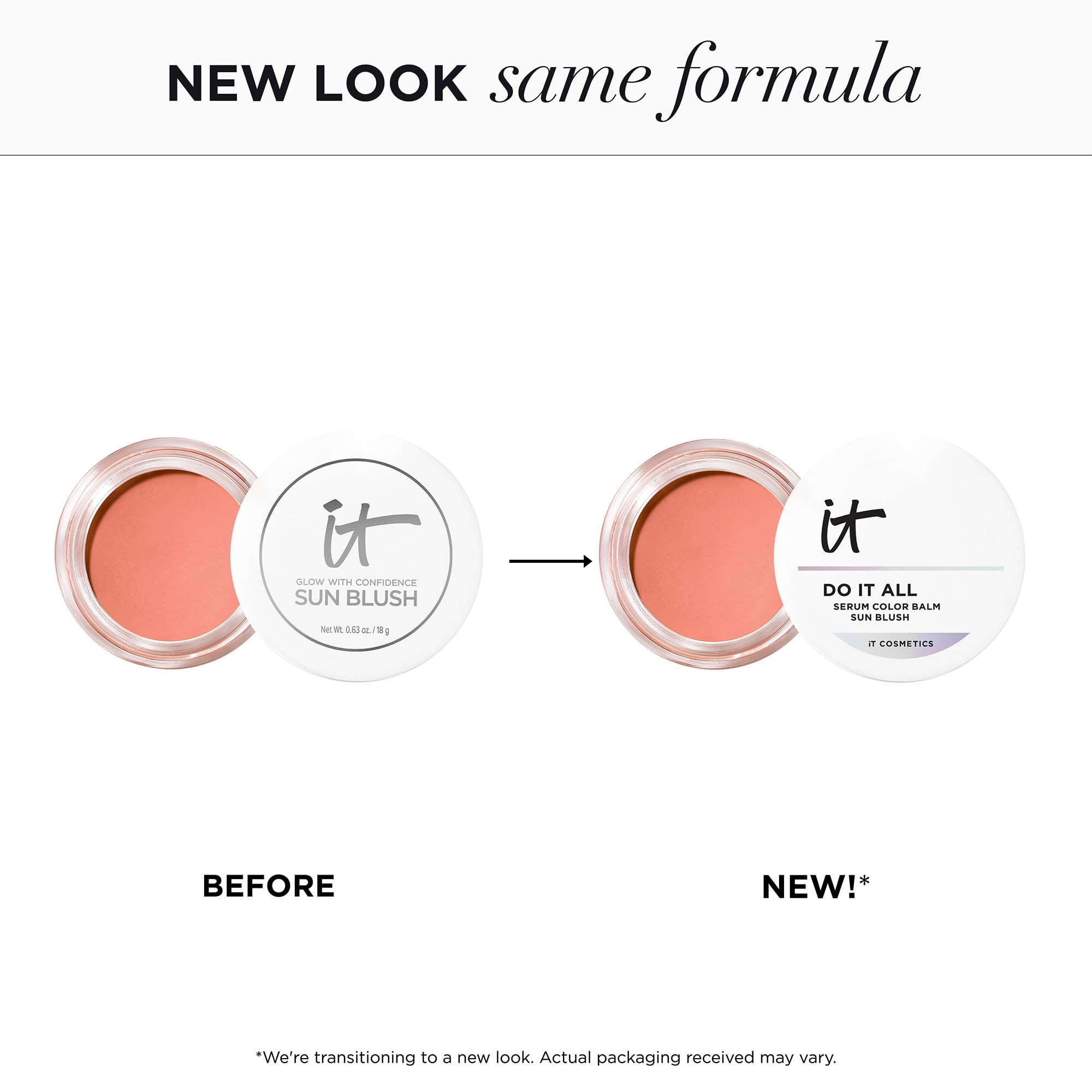 IT Cosmetics Sun Blossom tube and cap shown for travel-friendly use
