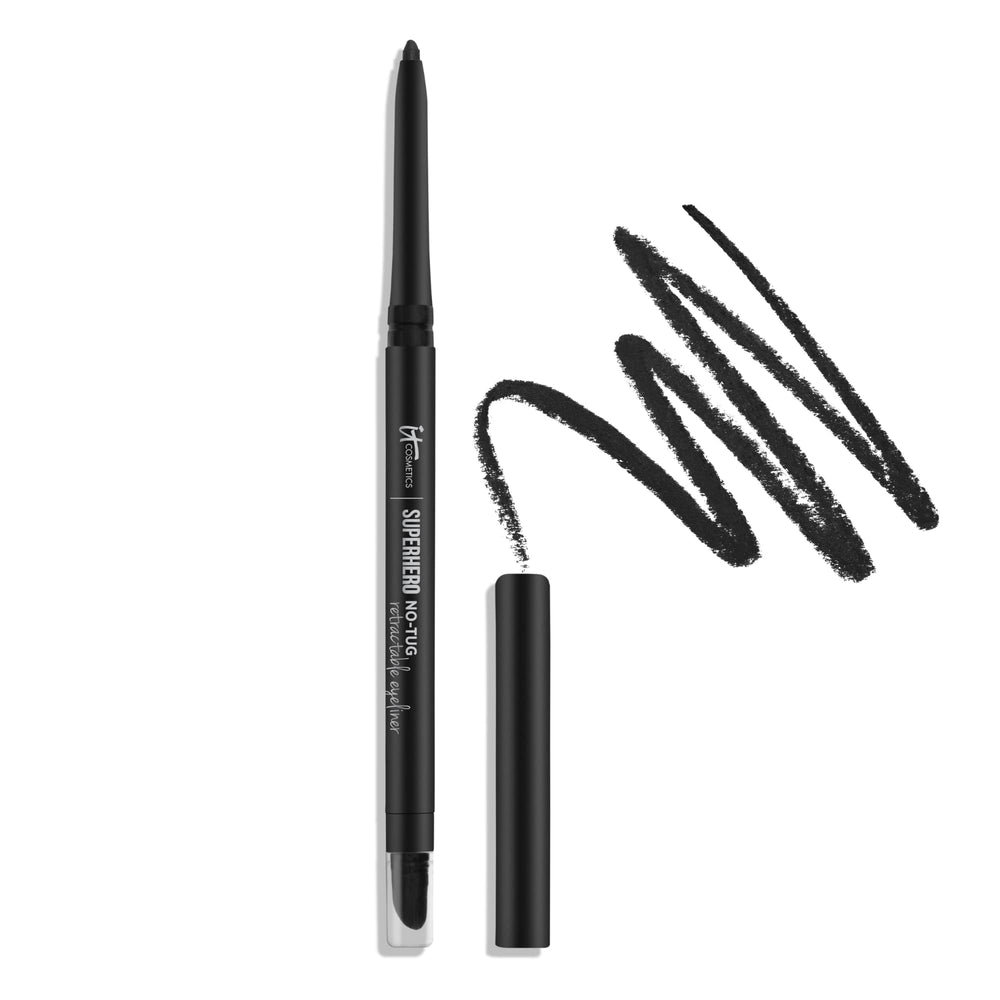 IT Cosmetics delineador Superhero negro, aplicación suave sin tirones para párpados sensibles