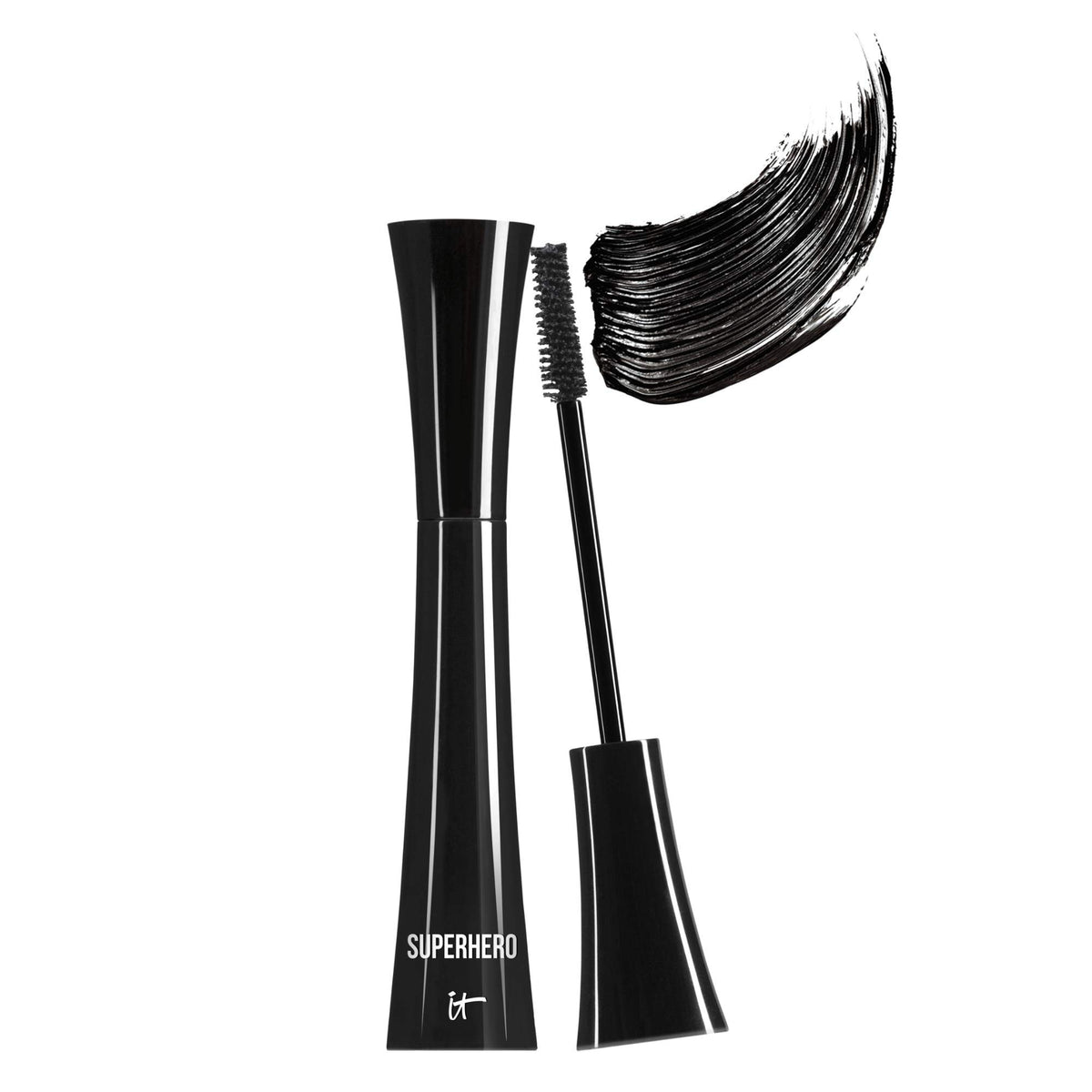 IT Cosmetics Superhero Mascara: cepillo de cambio de pestañas para mayor alcance y levantamiento.