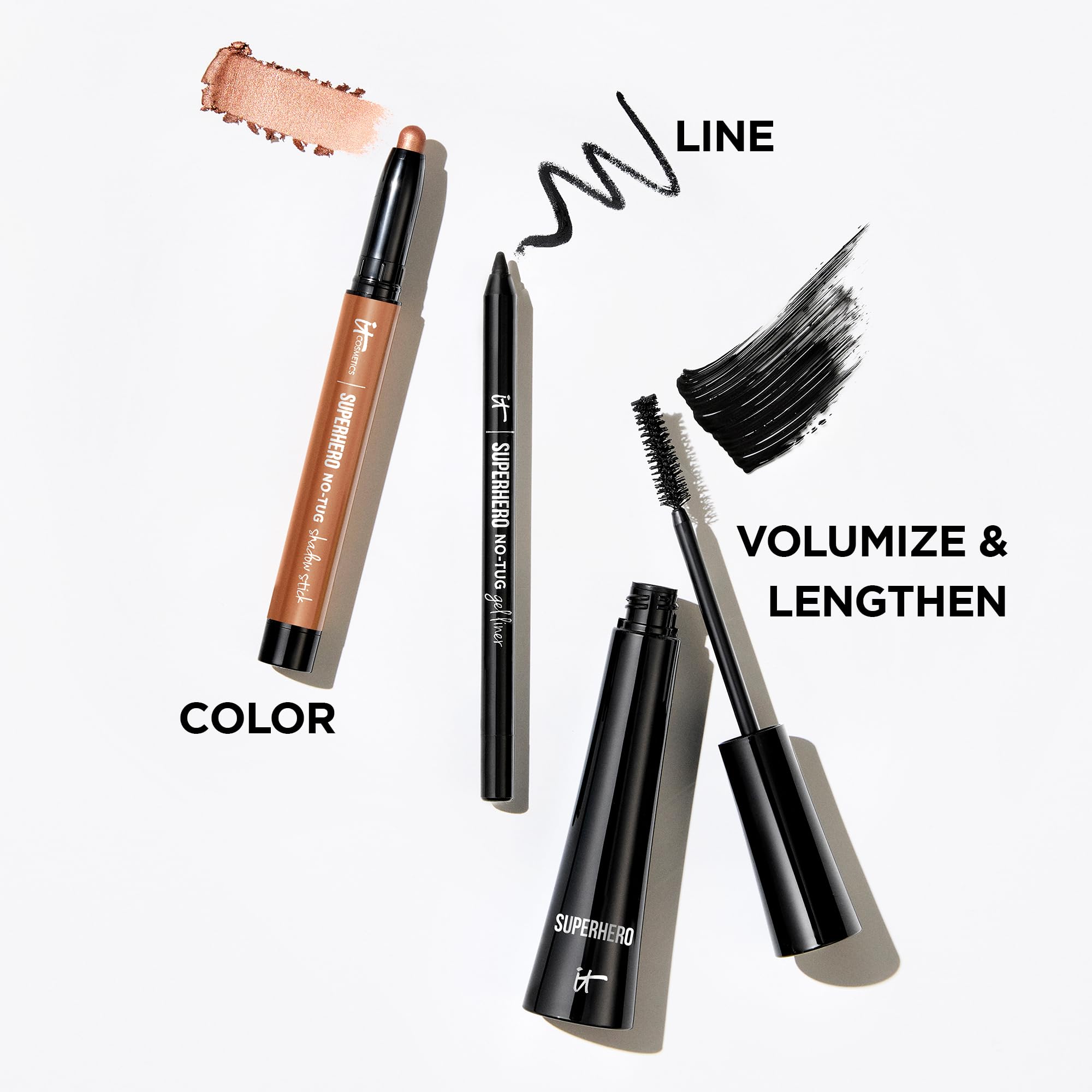 IT Cosmetics Superhero Máscara empaque compacto para viaje y retoque discreto
