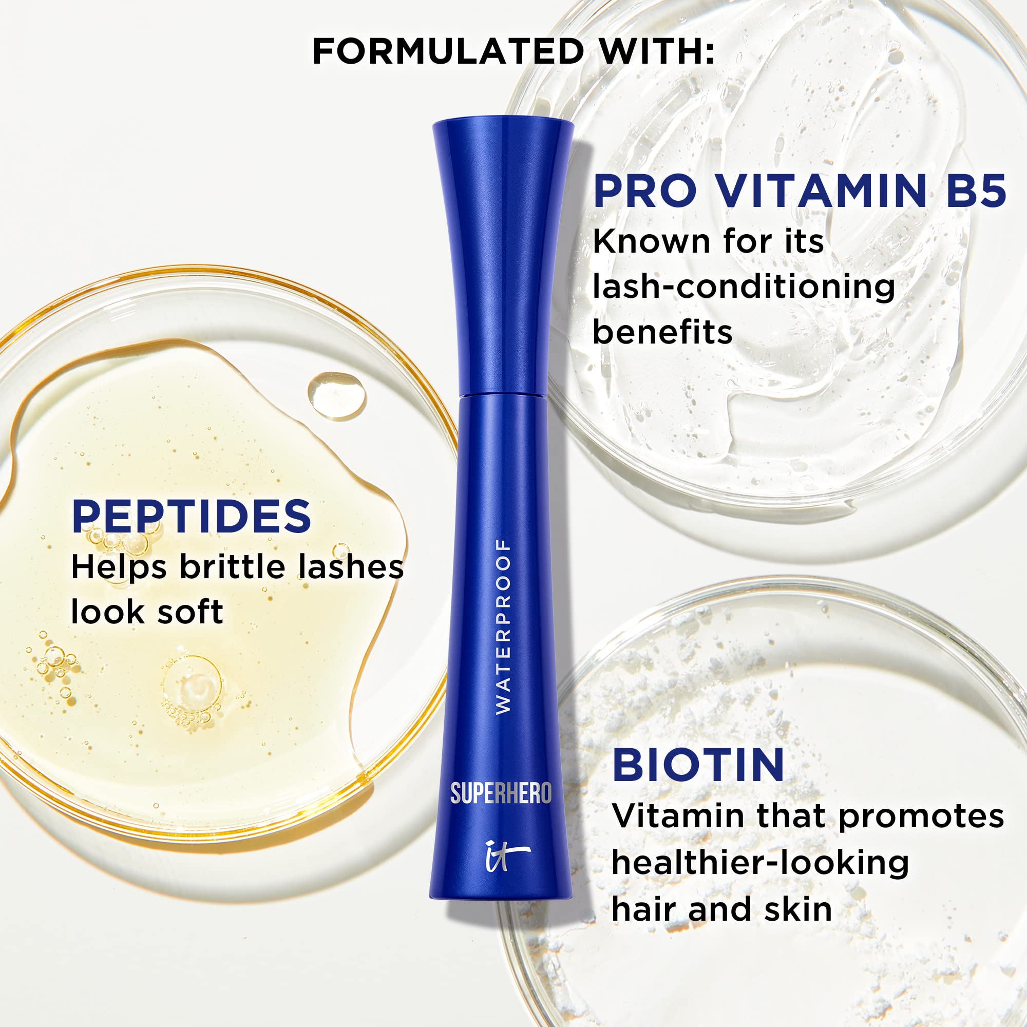 It Cosmetics Superhero Mascara: retirada fácil con aceite mediante paño suave