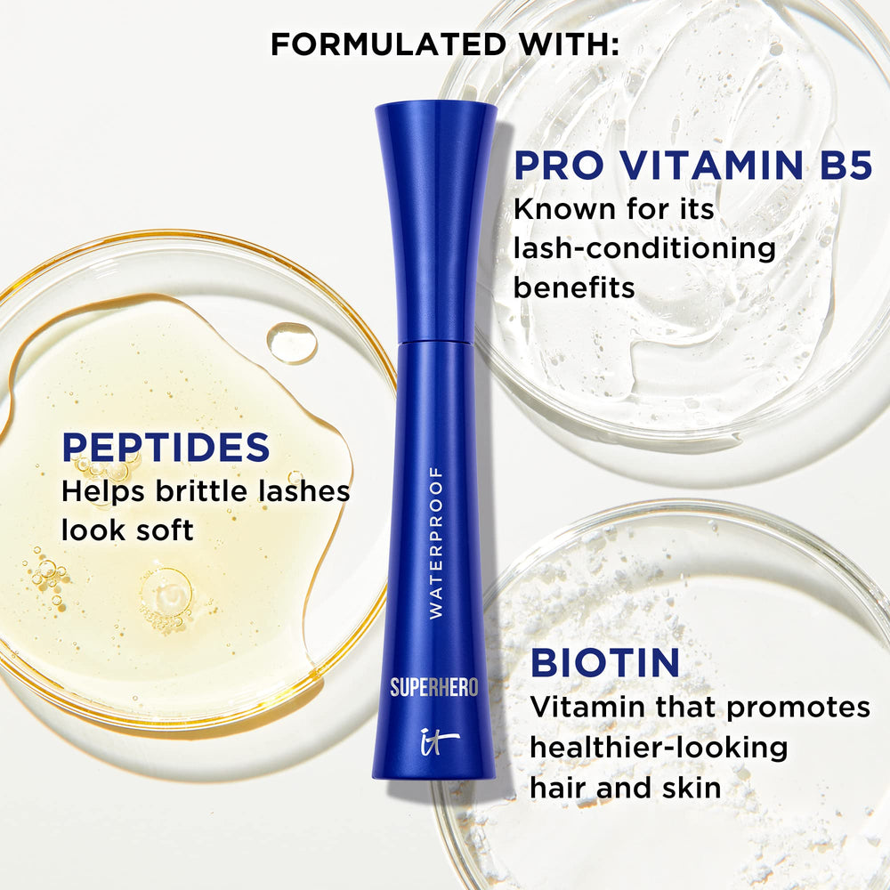 It Cosmetics Superhero Mascara: retirada fácil con aceite mediante paño suave