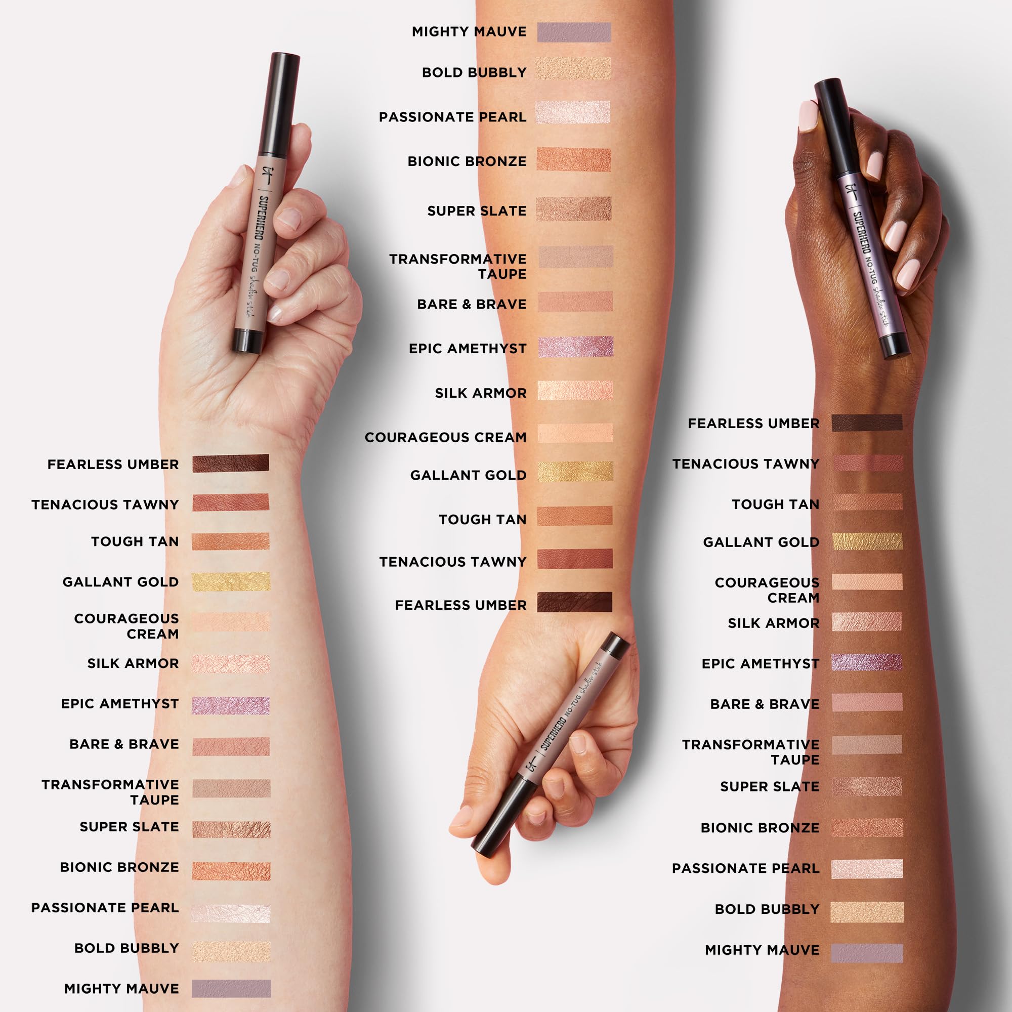 IT Cosmetics Waterproof Shadow Stick resists sweat for long wear.