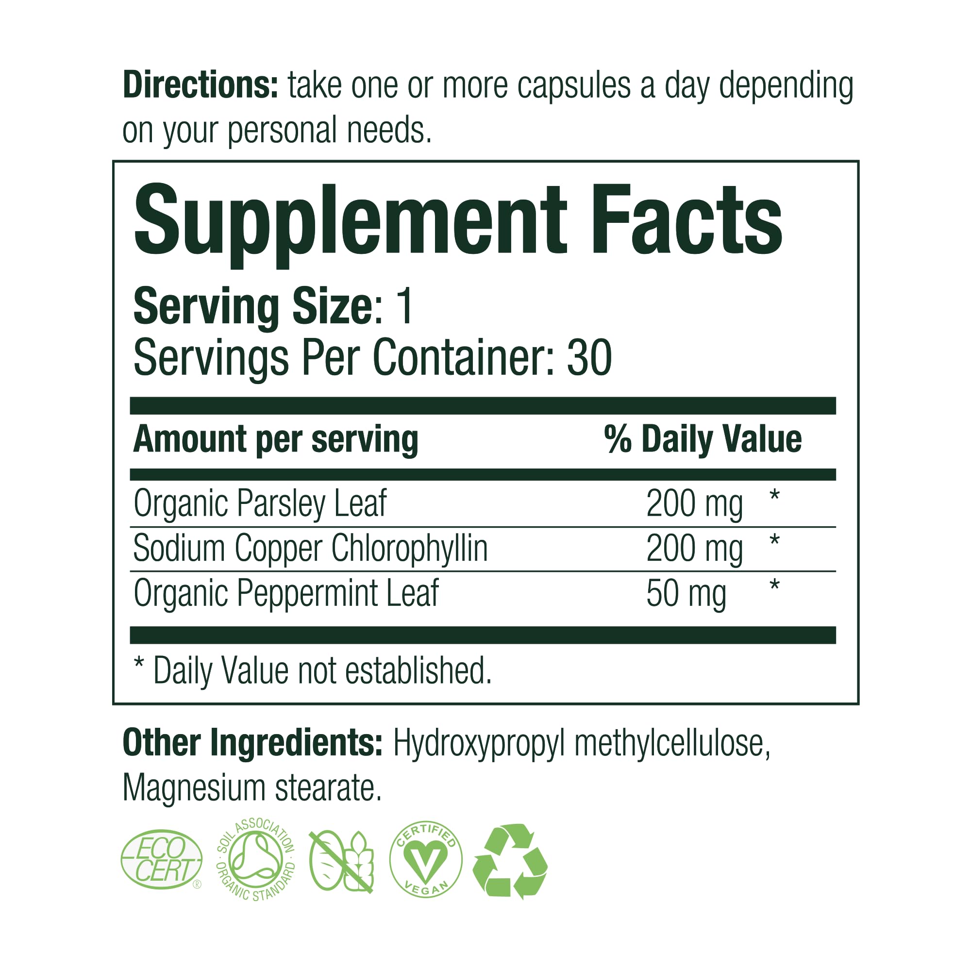 Sodium copper chlorophyllin in It Just Works formula for detox-friendly profile