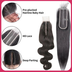 ITAFPRV HD lace closure natural hairline close-up shows seamless melt and breathability.