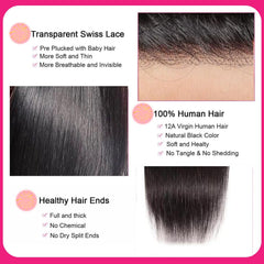 ITAFPRV preplucked baby hair detail for easy styling and a realistic front.