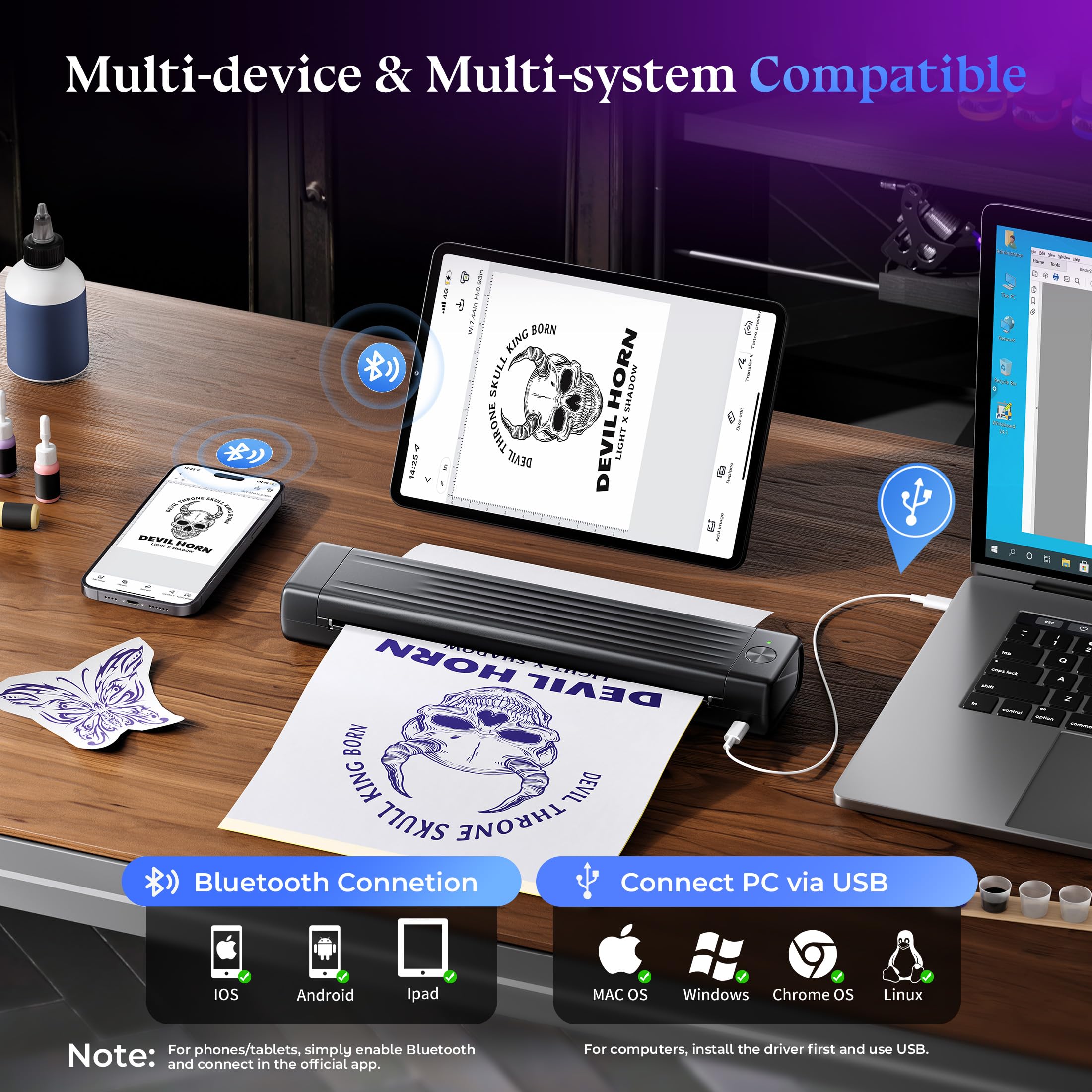 Itari A886 Bluetooth connectivity enables fast design transfer