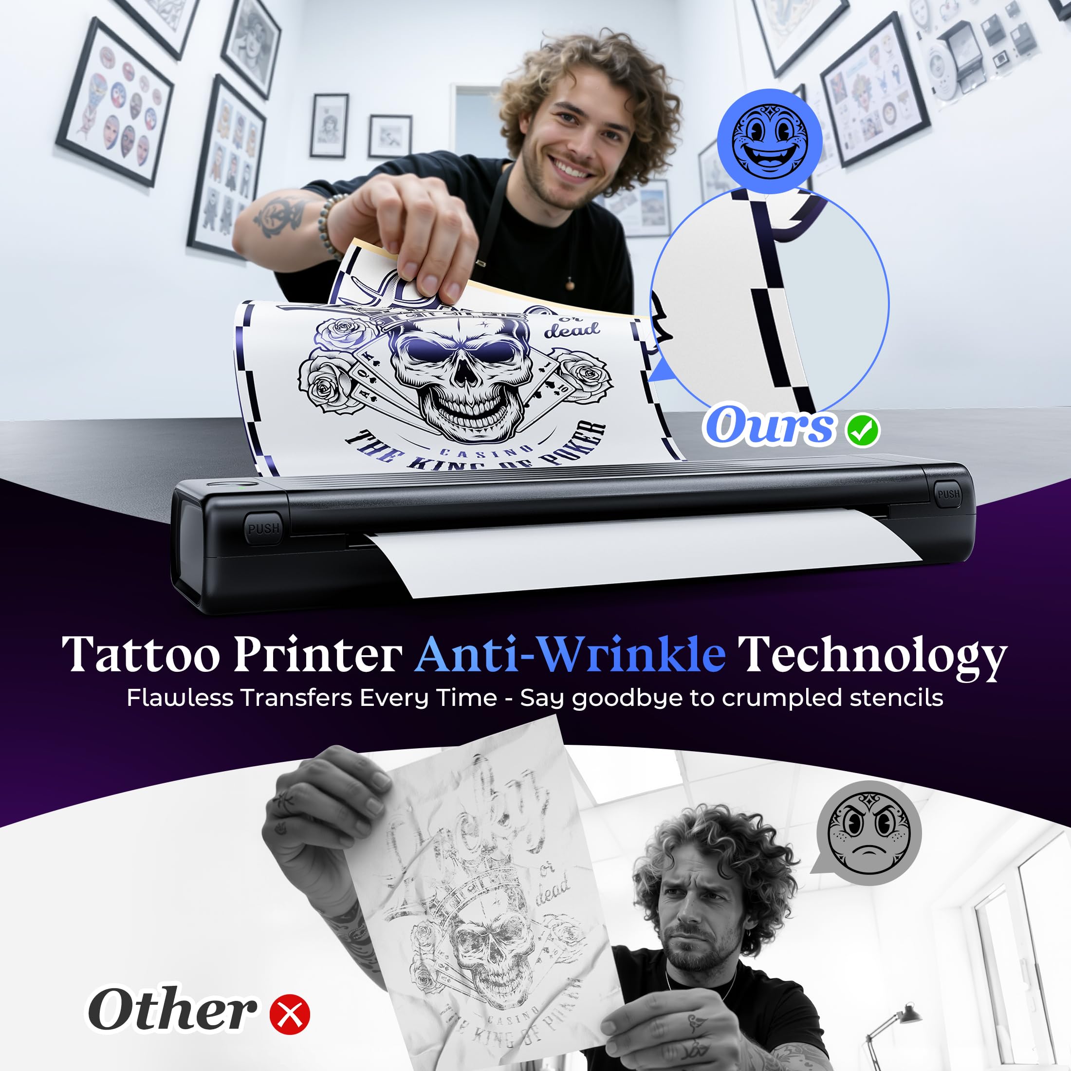 Itari A886 compact design fits easily in a tattoo kit