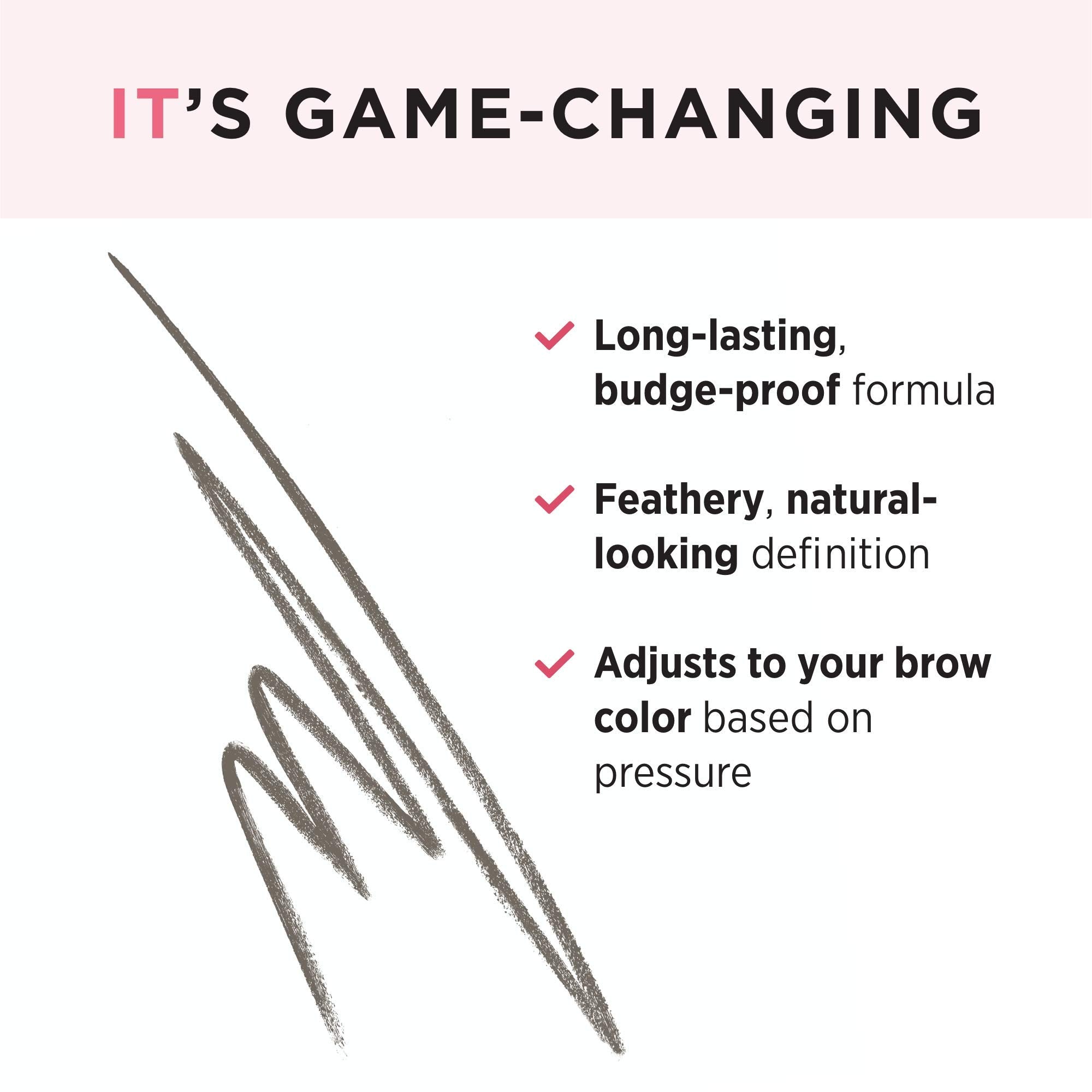 Punta micro fina de IT Cosmetics Brow Power Micro para trazos realistas.