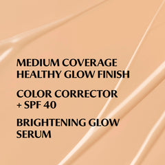 Close-up of CC+ Nude Glow being swirled on skin for blendable medium coverage