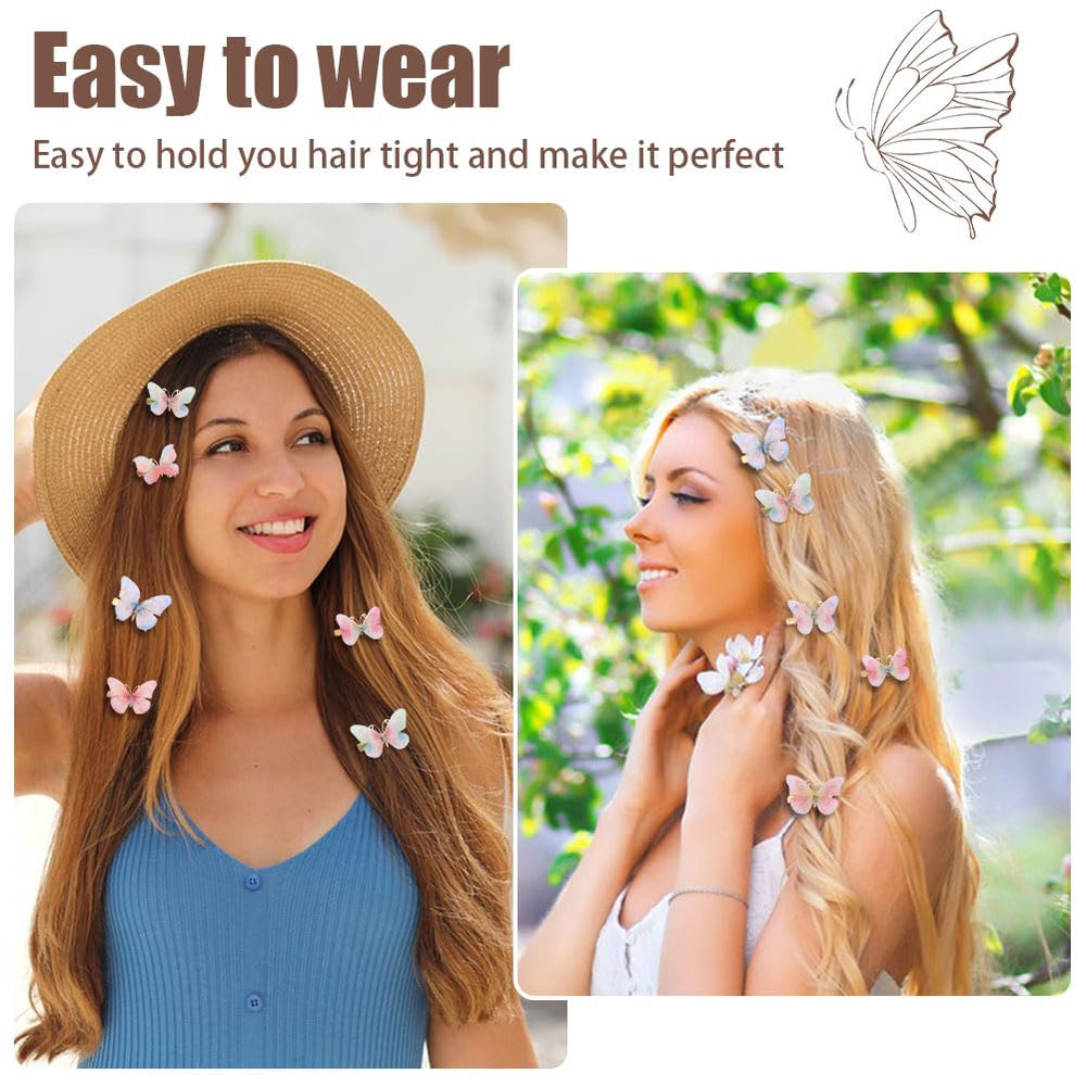 ITingstere Y2K glitter butterfly clips elevate teen hairstyles