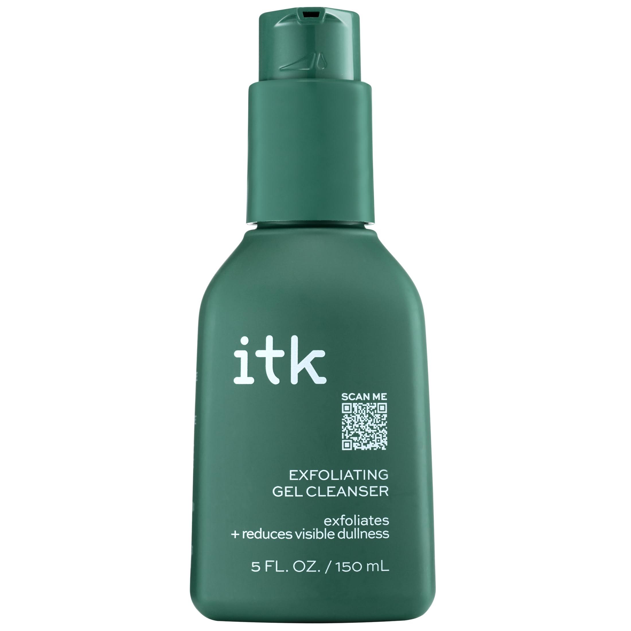 ITK Exfoliante Gel Limpiador: bote de 5 onzas para uso diario y piel limpia.