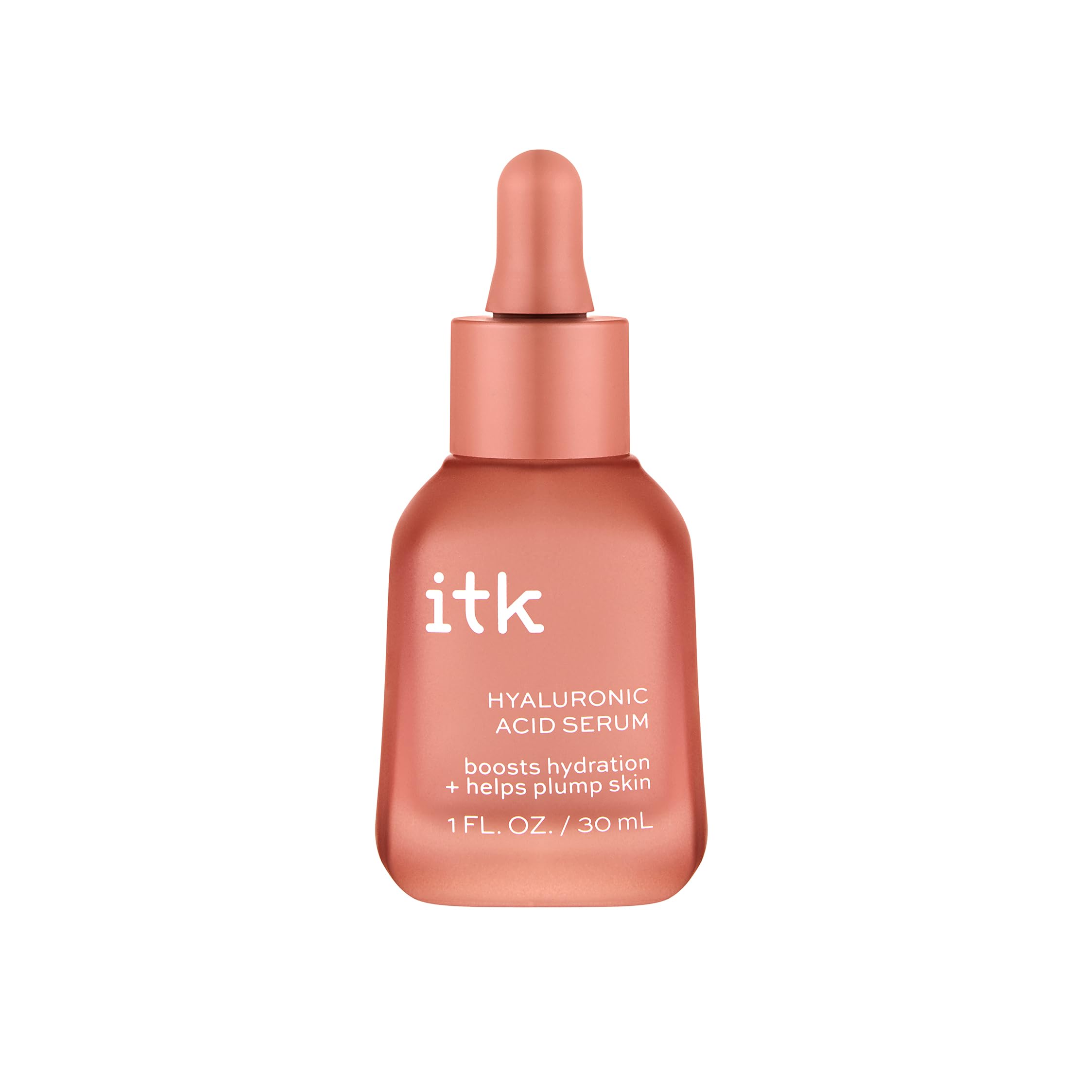 ITK Serum hialuronico niacinamida squalane en botella para hidratacion profunda