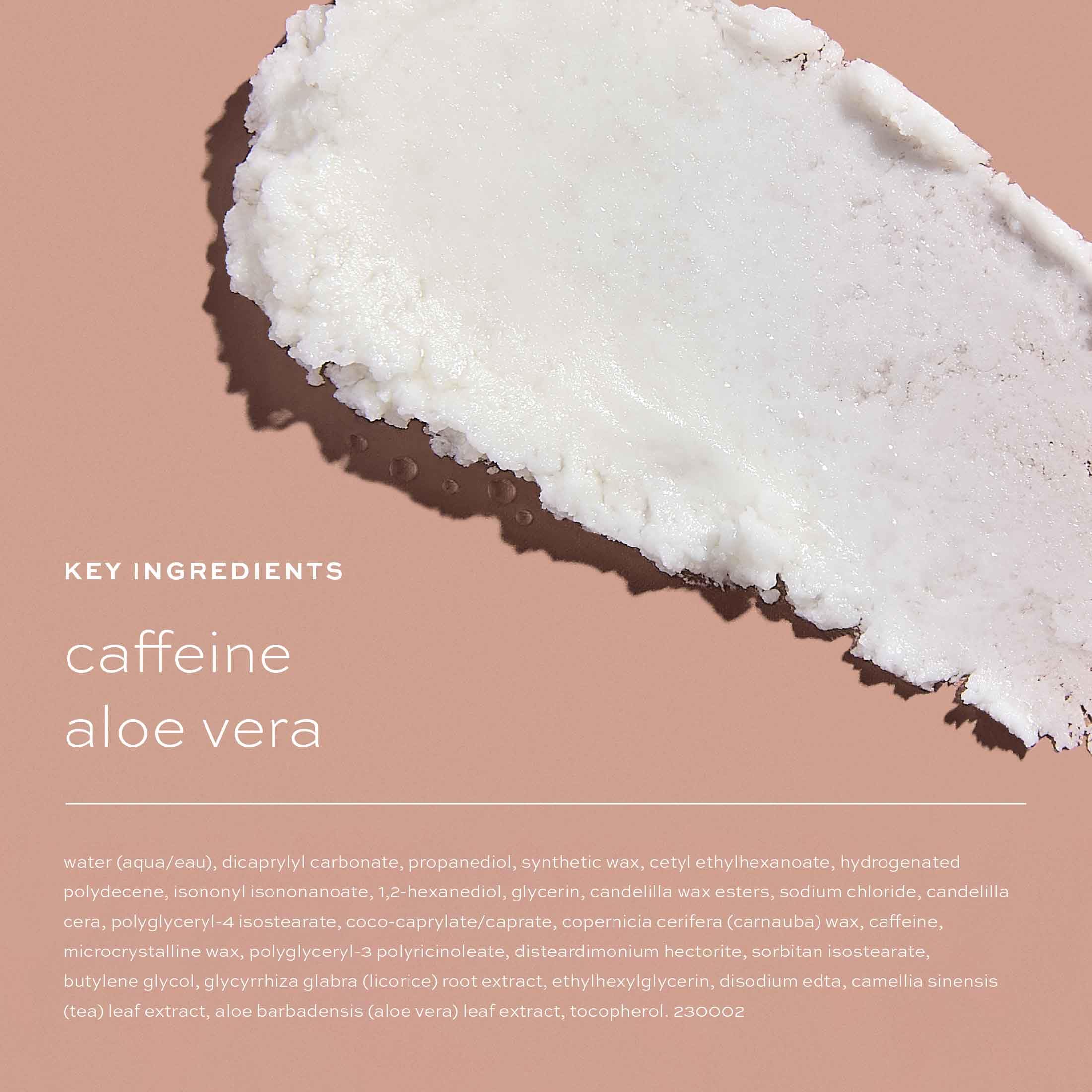 Reducción de hinchazón alrededor de los ojos con cafeína ITK.