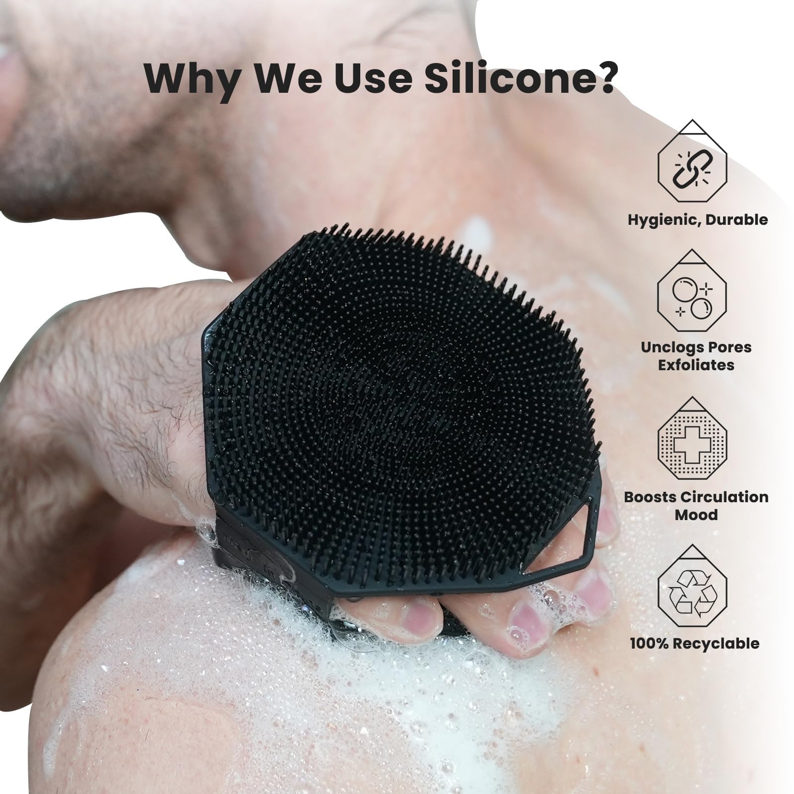 iTOKGOK limpieza efectiva con silicona flexible para zonas difíciles.
