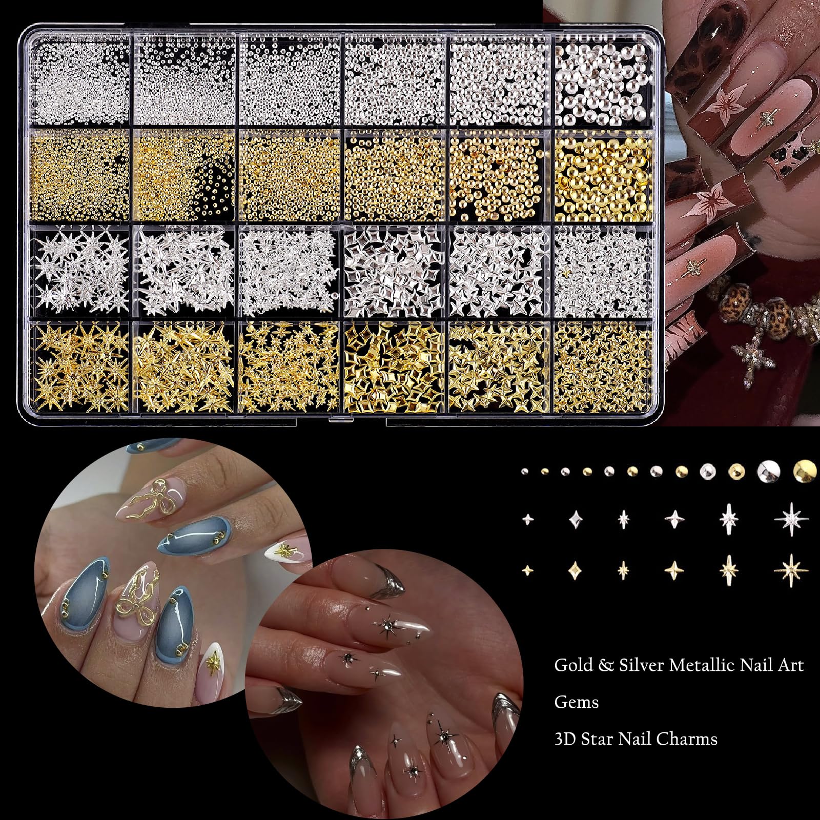 ITPOYOL 3mm pearls create crisp, refined nail detail