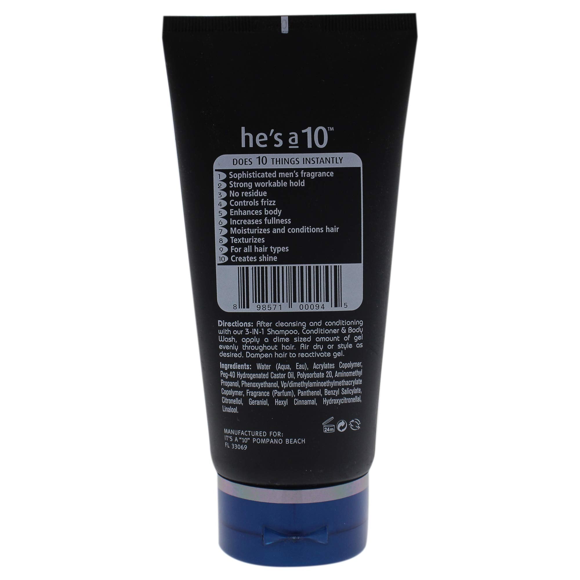Its A 10 gel definidor milagro para hombre, aplicación suave para un peinado definido y brillante.