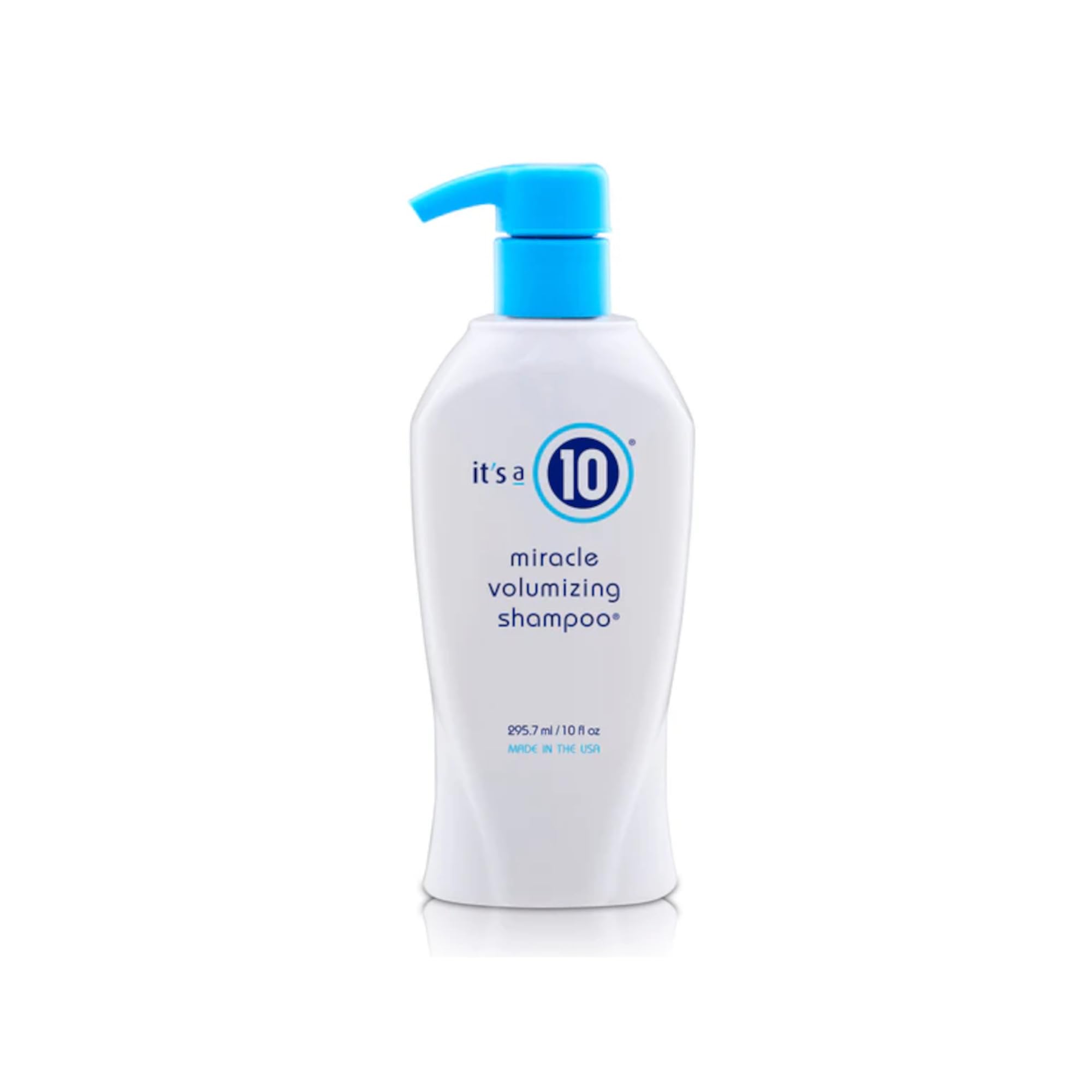 It's a 10 Haircare champú voluminizante, botella-vertida, para ver el producto en acción y ganar cuerpo.