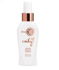 Its A 10 Haircare Miracle Leave-In yellow bottle ready for detangling and shine on coils.