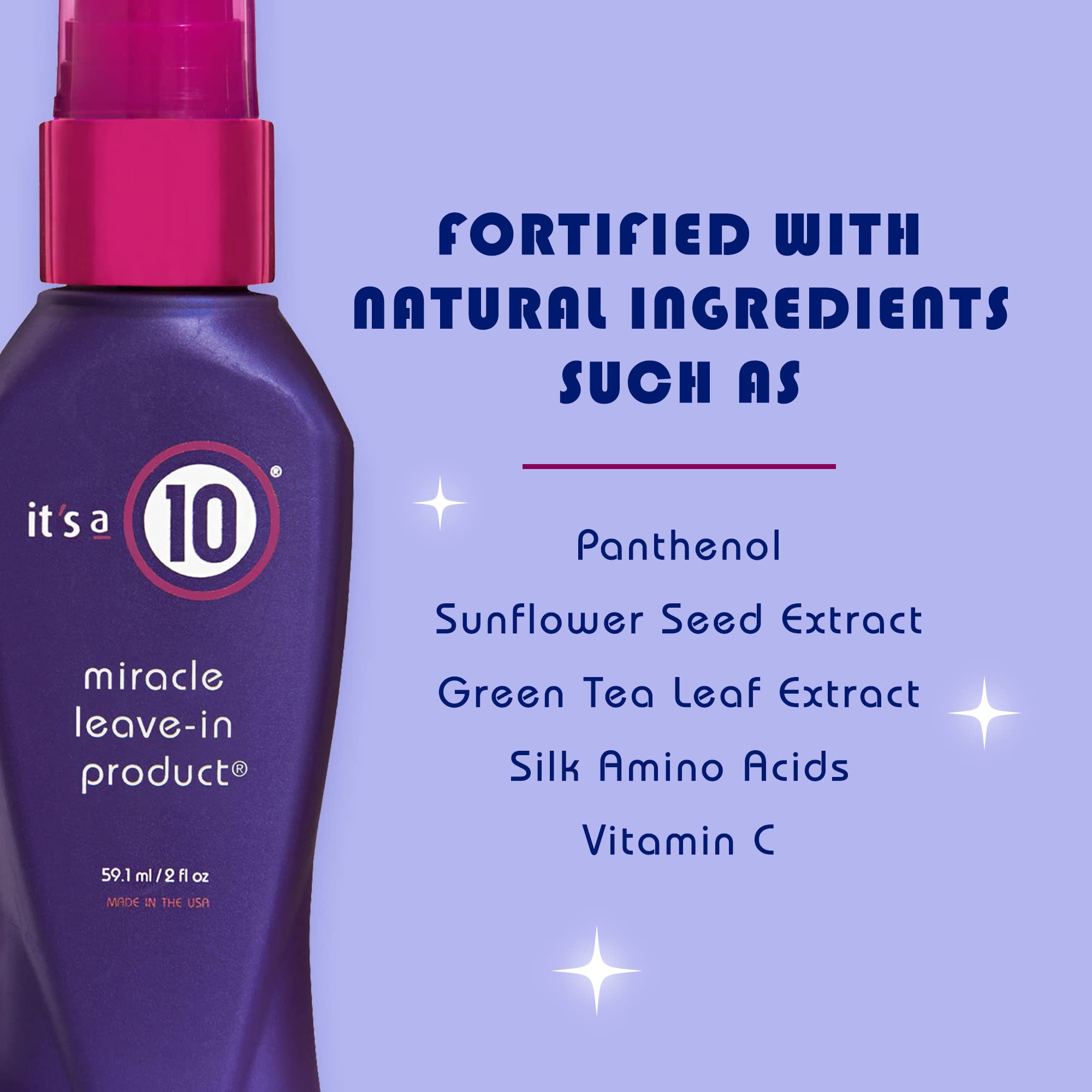 It's a 10 Haircare Milagro sin enjuague, aplicación diaria para cabello suave.