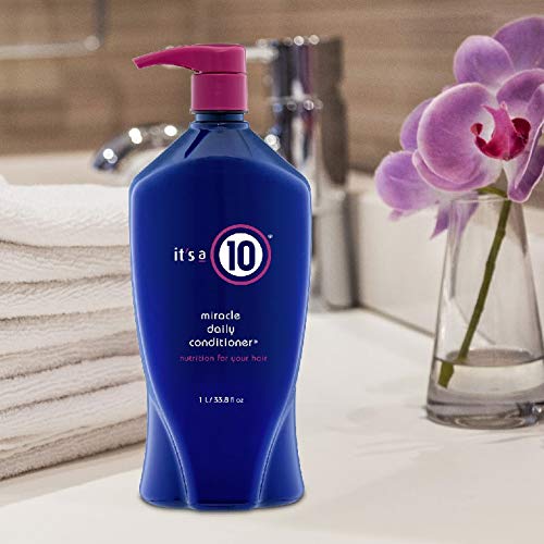 It's a 10 Miracle Daily Conditioner shine closeup illustrates vibrant, weightless results