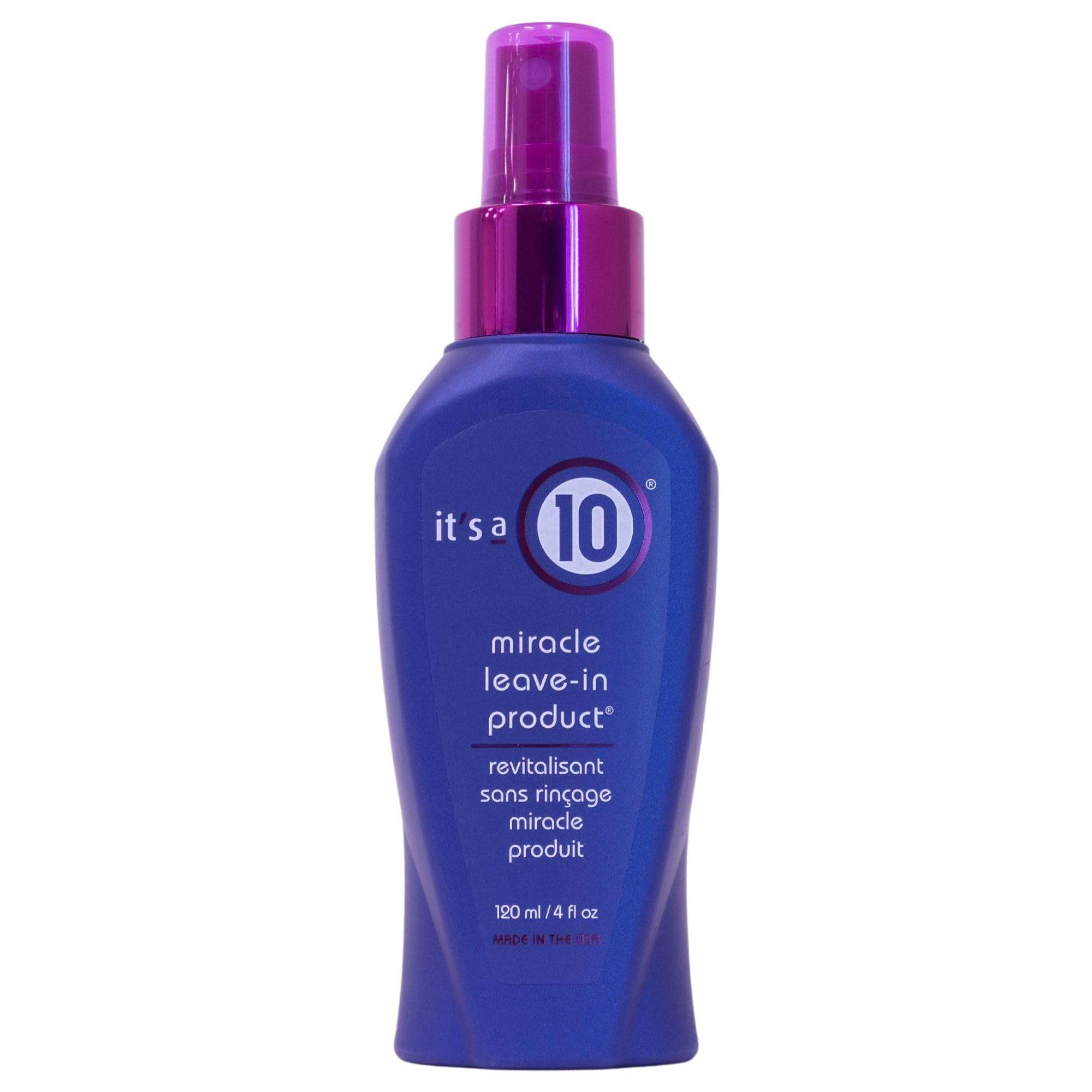It's A 10 Haircare Miracle Leave-In, botella para hidratar y brillo diarios.