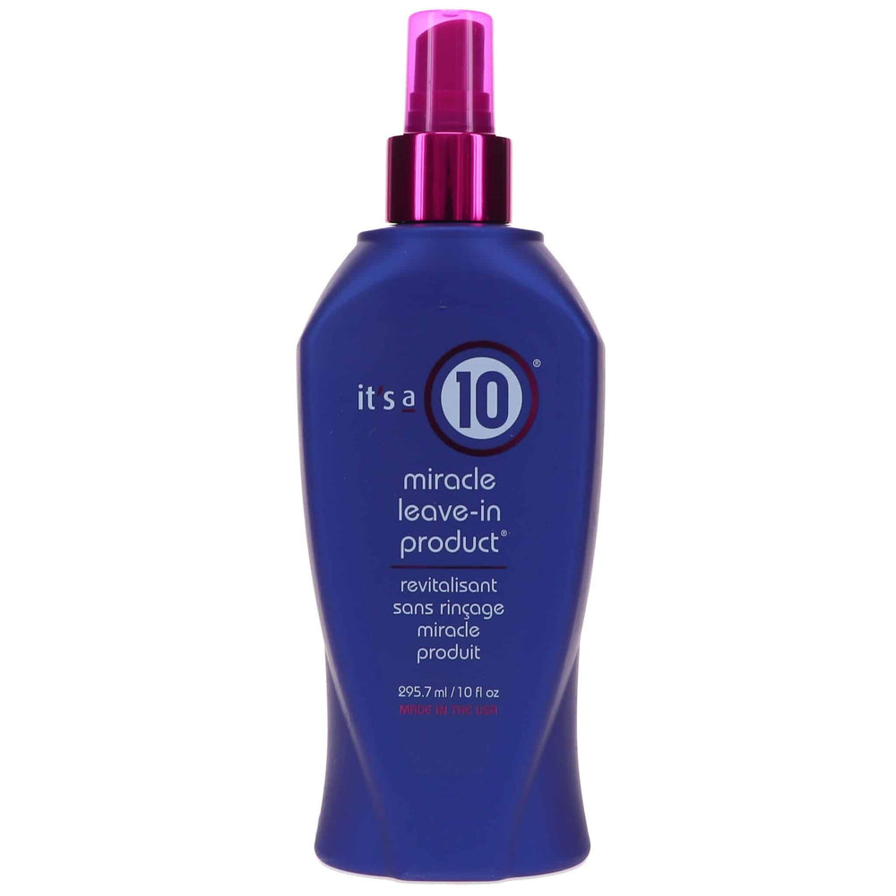 It's a 10 Haircare Miracle Leave-In bottle-pour for smooth, frizz-free styling.