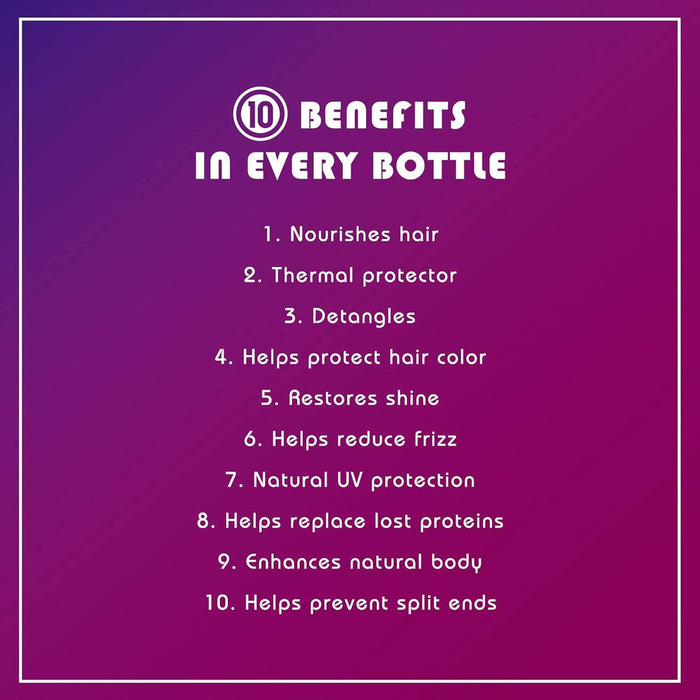 It's a 10 Haircare Miracle Leave-In detangling makes combing effortless.