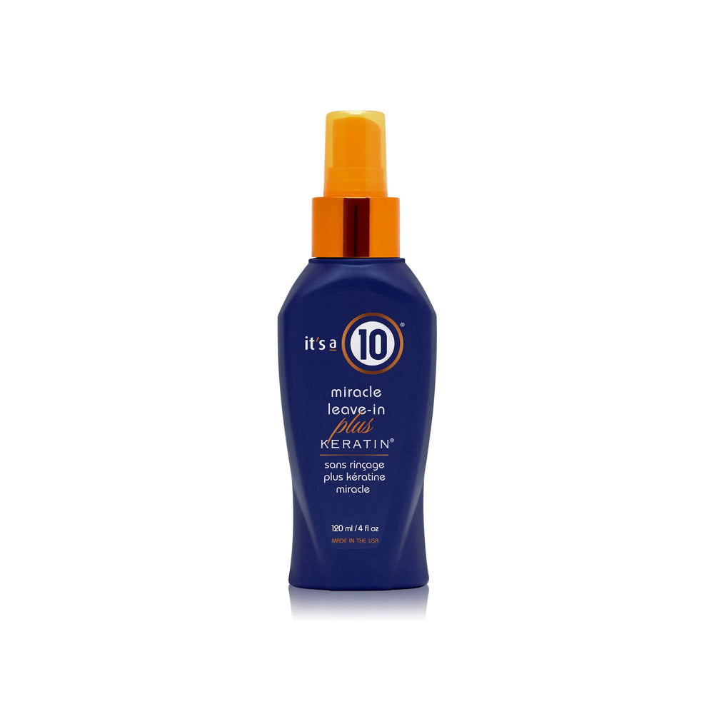 It's a 10 Haircare Miracle sin enjuague con keratina, aporta suavidad y protección al cabello.