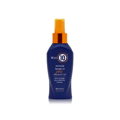 It's a 10 Haircare Miracle sin enjuague con keratina, aporta suavidad y protección al cabello.