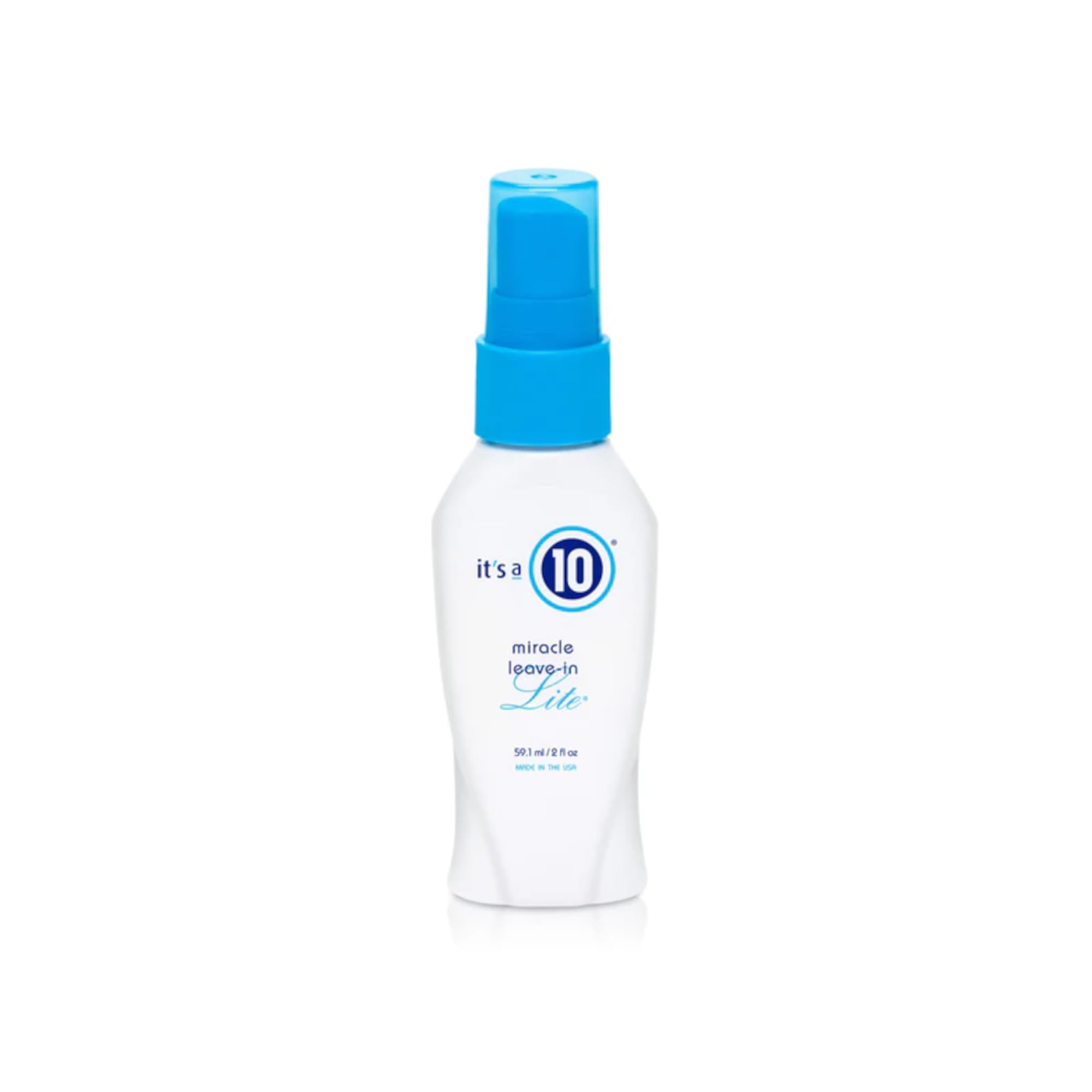 It's a 10 Miracle Volume Leave-In Lite bottle boosts shine and manageability.