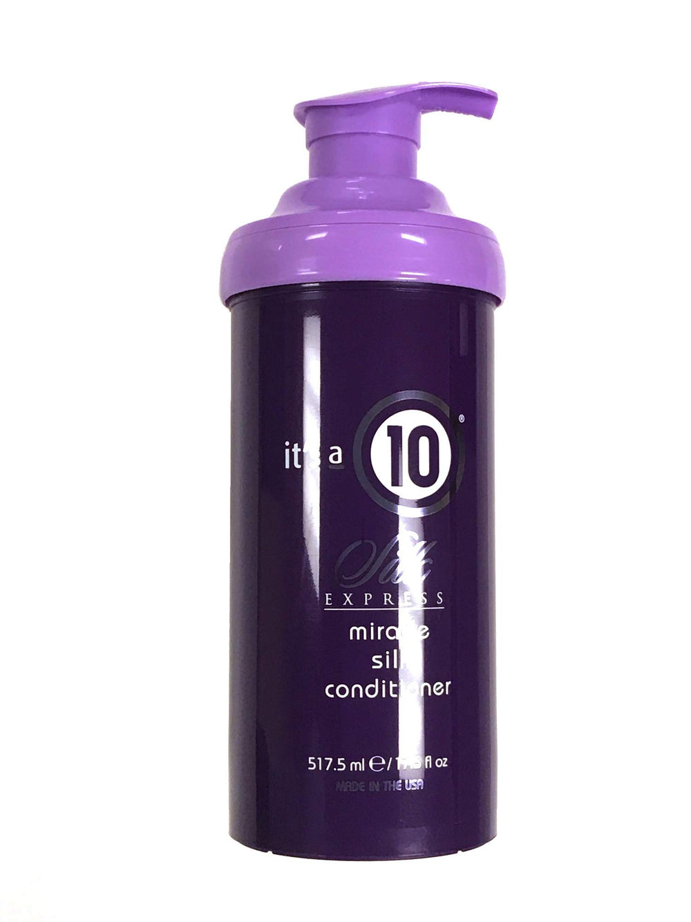 It's a 10 Haircare Silk Express Miracle Silk Conditioner bottle promotes intense hydration for all hair types.
