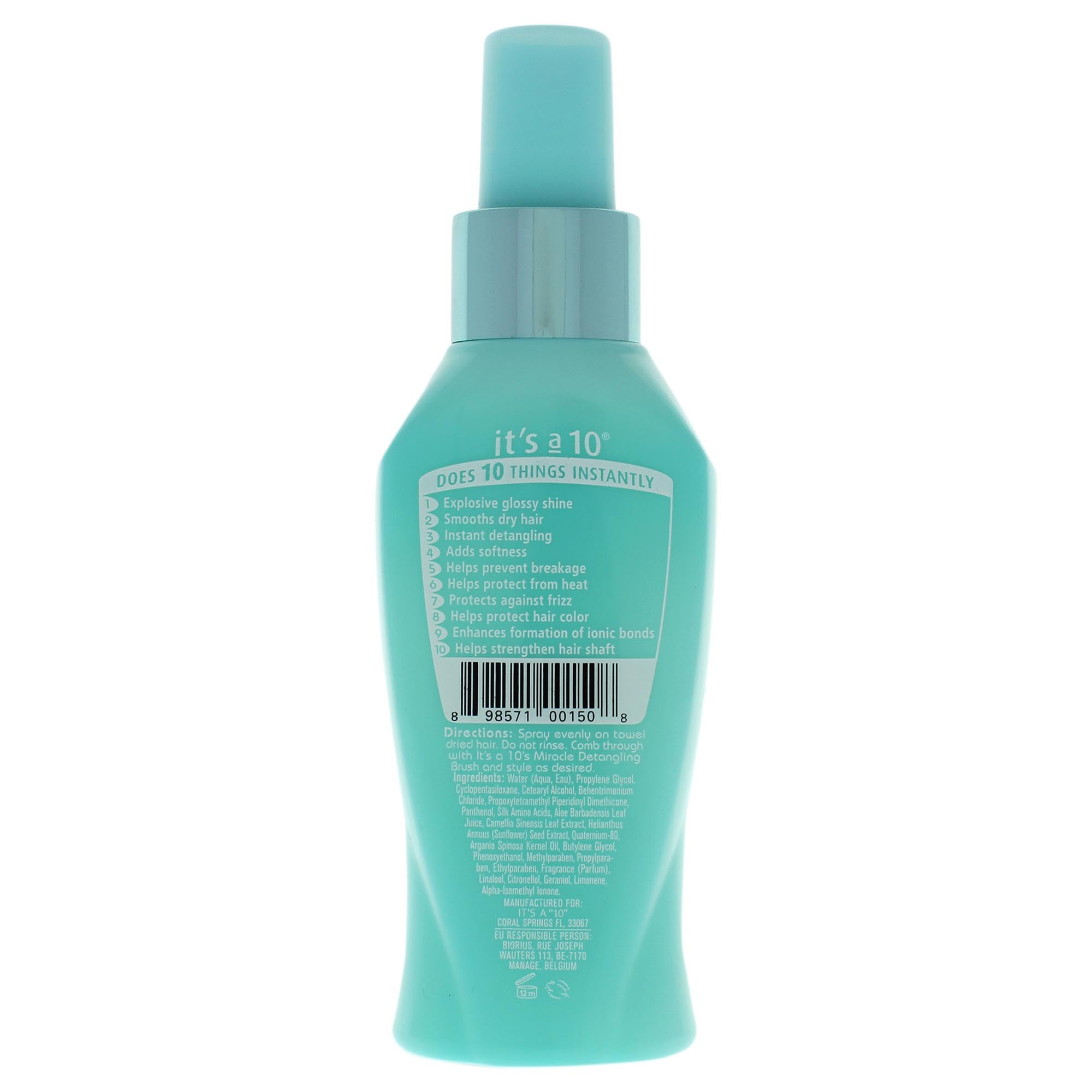 Its A 10 Milagro, aplicación sin enjuague para cabello sedoso y protegido.