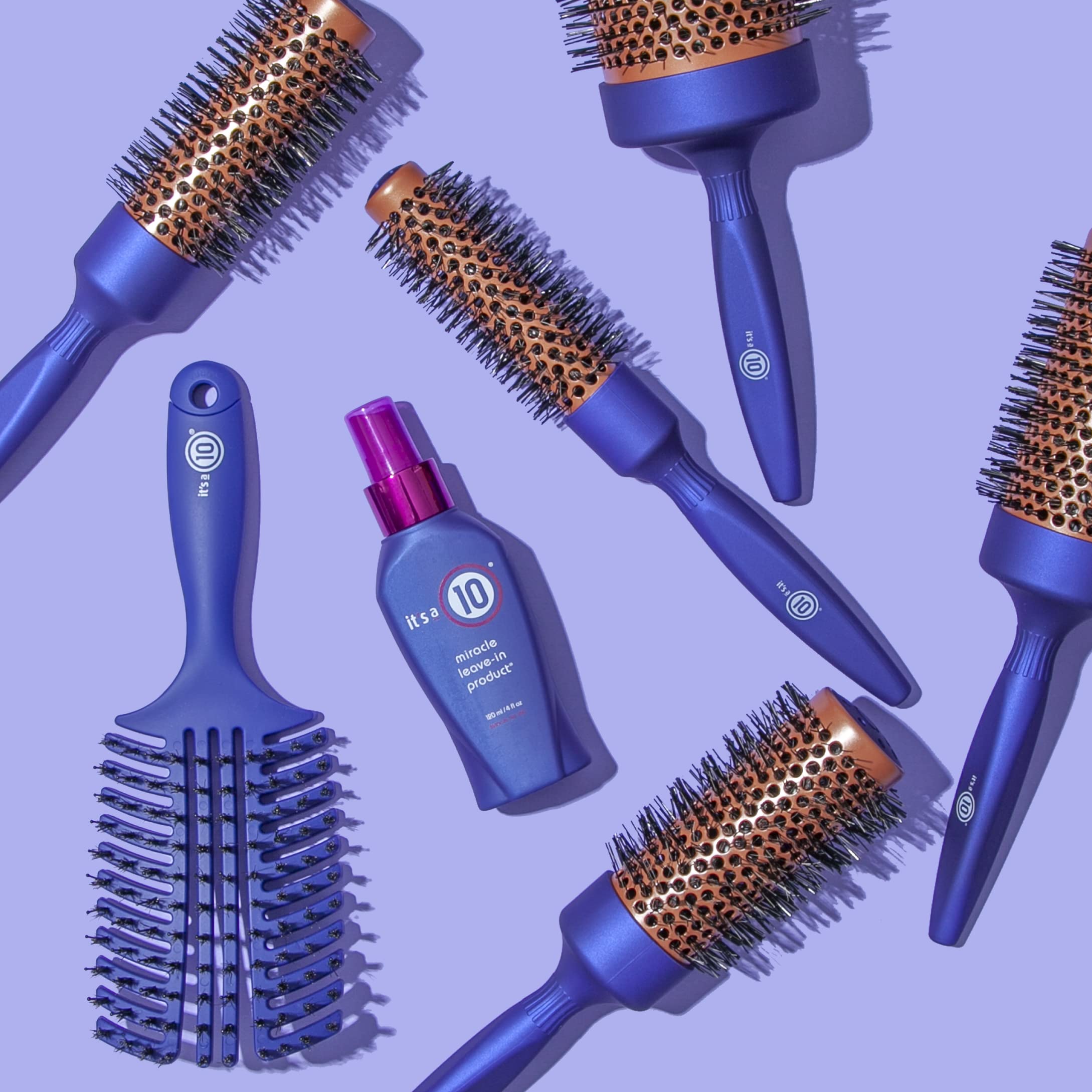 Its A 10 Milagro Leave-In, control-frizz, cabello más manejable durante el día.