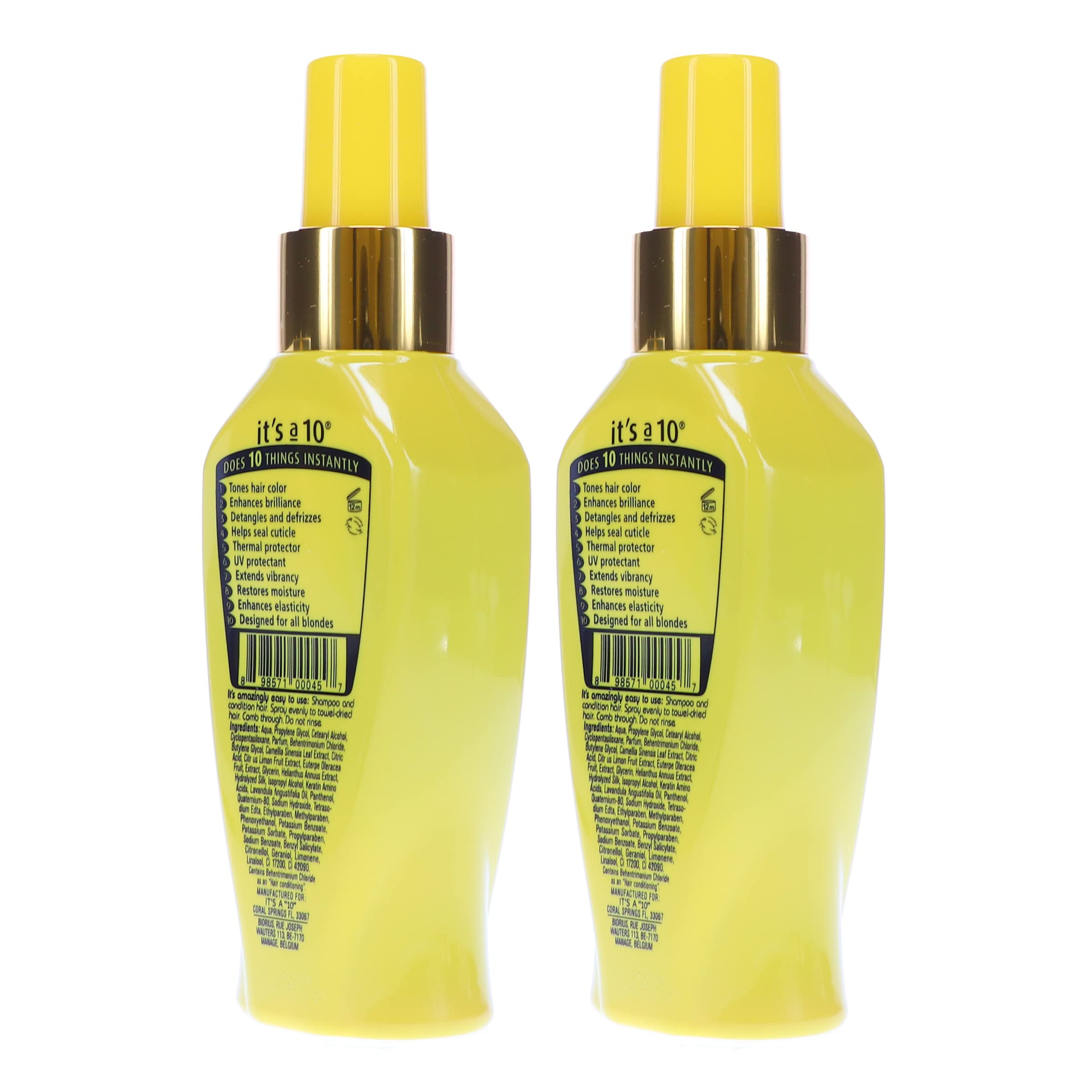 Its A 10 Miracle Leave-In for Blondes applying to hair during routine