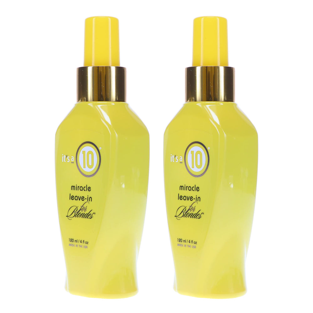 Its A 10 Miracle Leave-In for Blondes bottle side view showing violet-toned formula