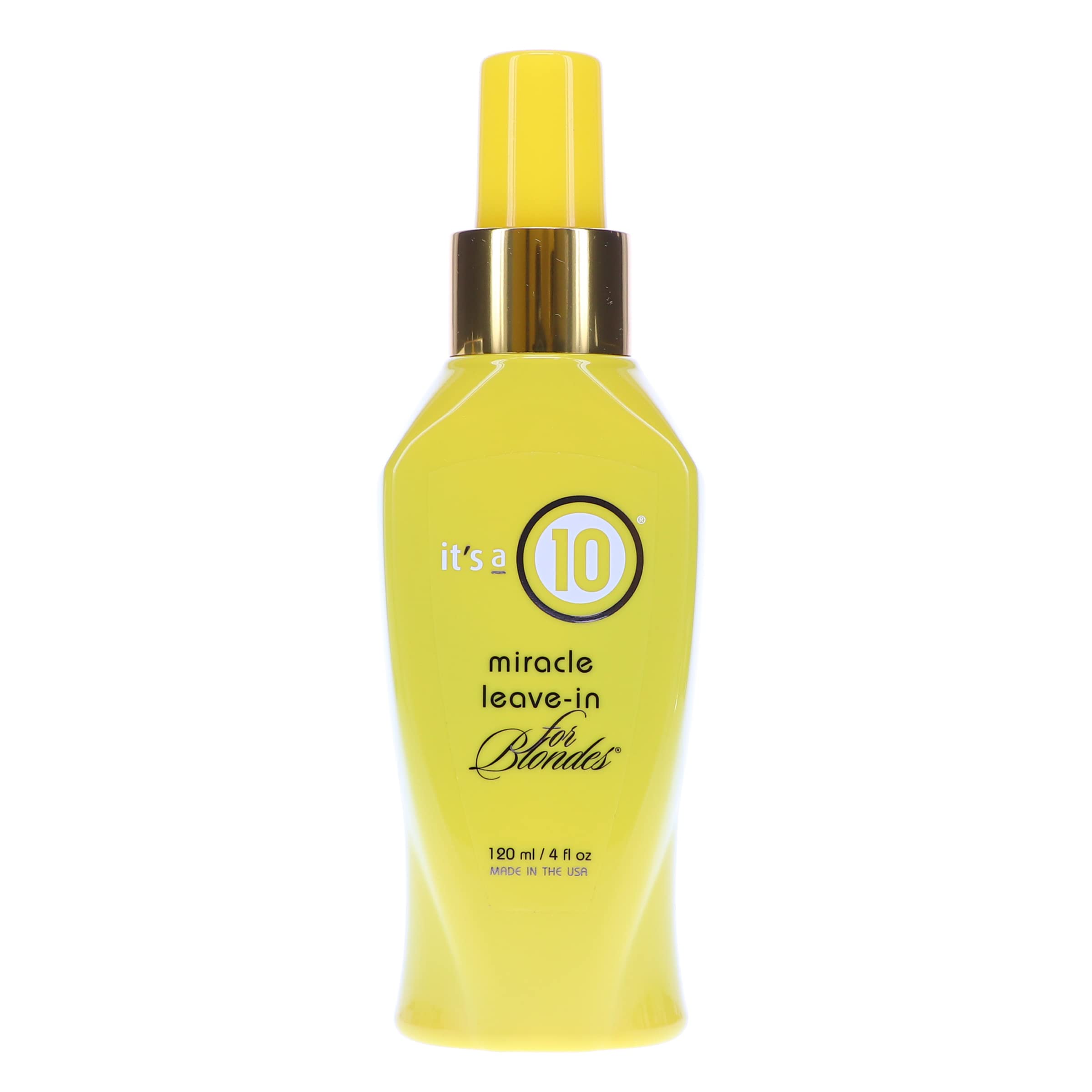 Its A 10 Miracle Leave-In for Blondes violet-toned formula counteracts brassiness