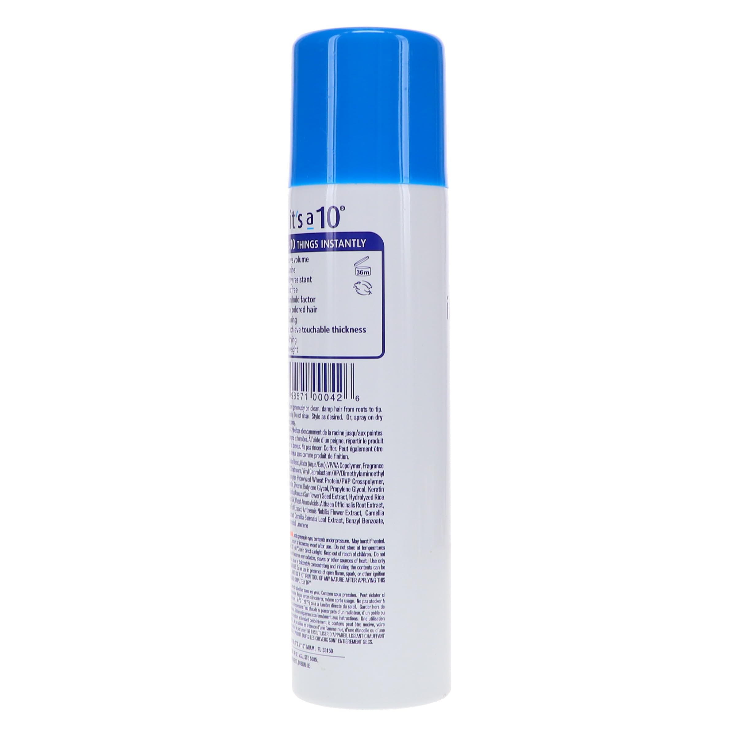 Its A 10 Miracle Blowdry Volumizer controla el peinado sin sensación pegajosa