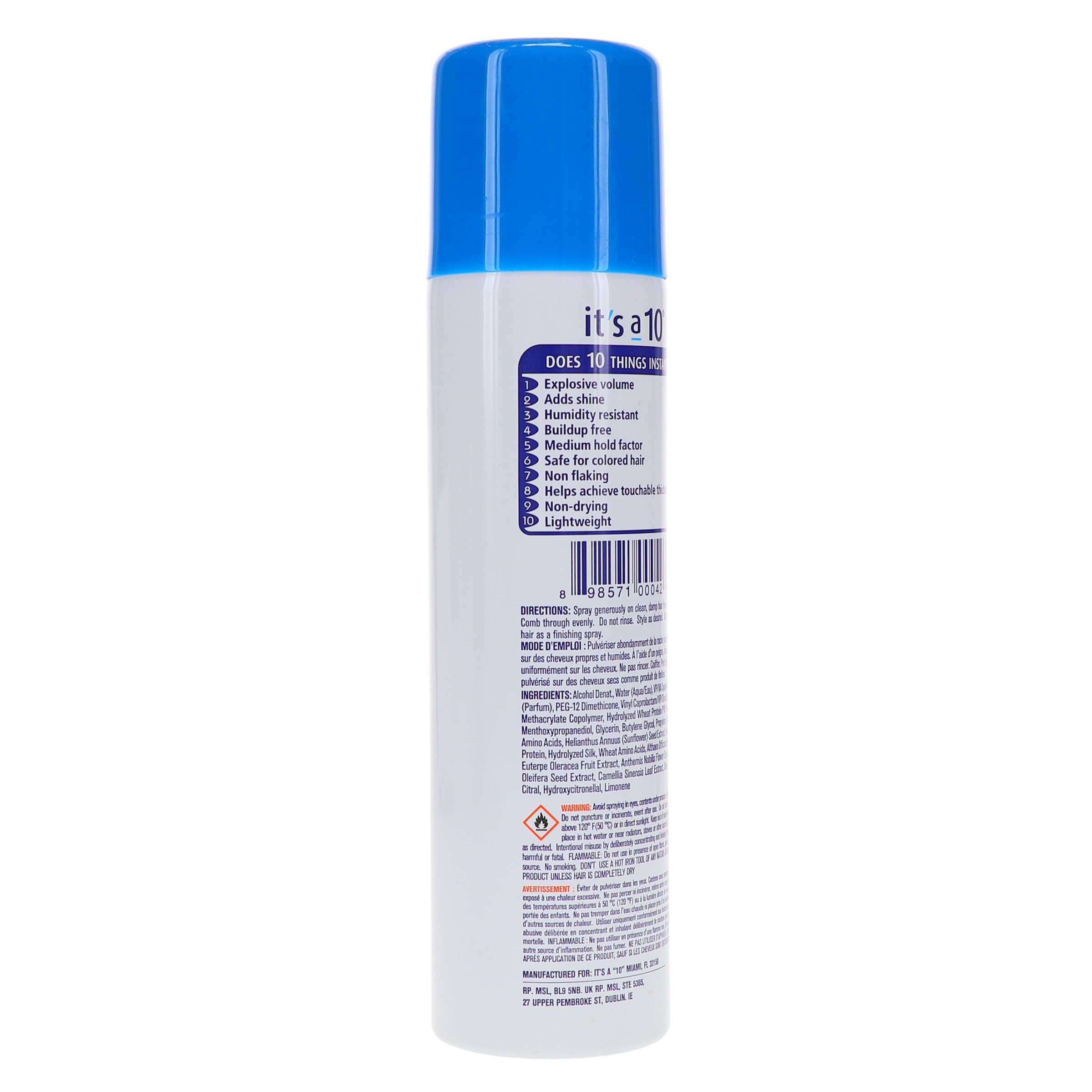 Its A 10 Miracle Blowdry Volumizer resiste la humedad para estilos que duran